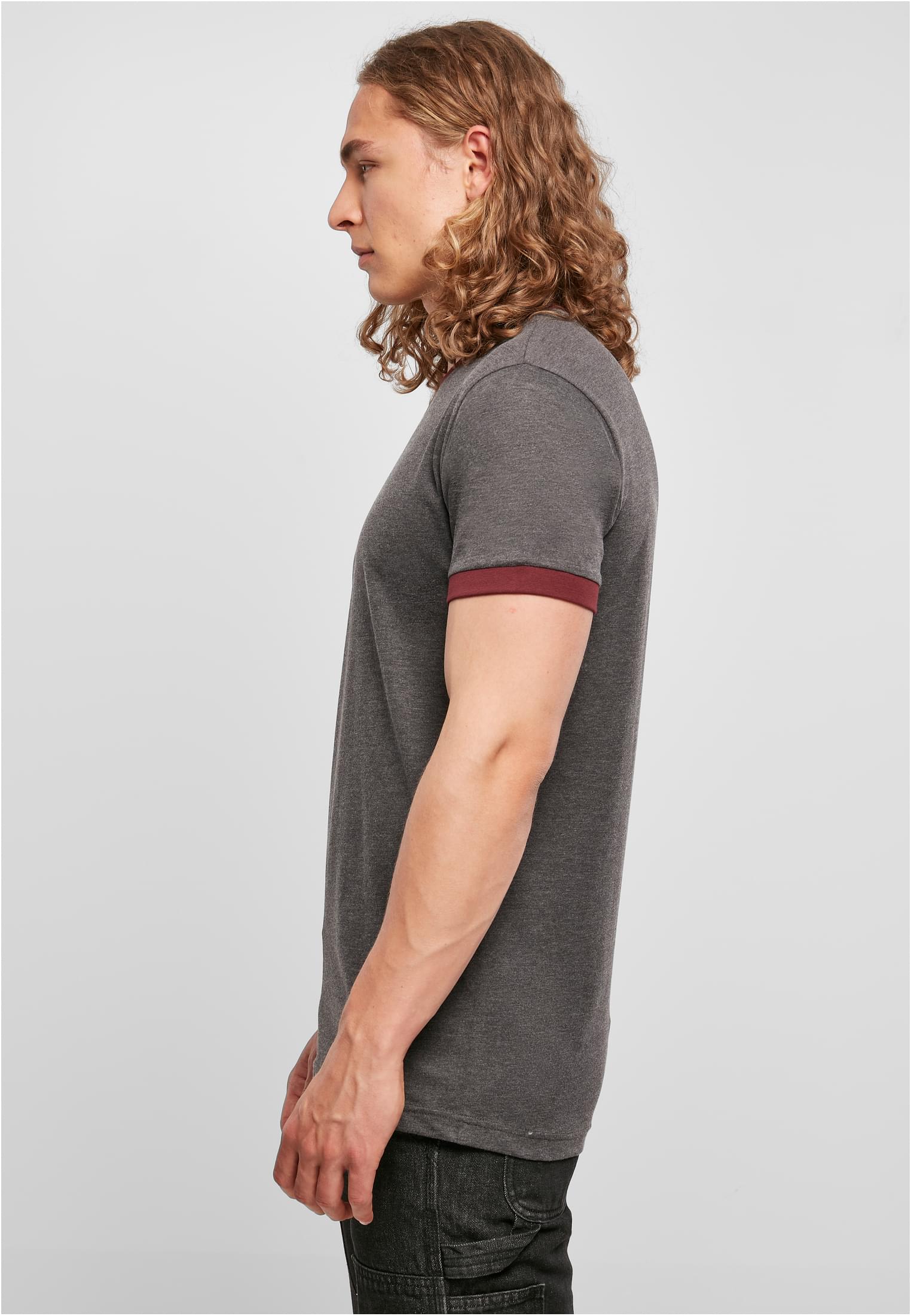 Ringer Tee charcoal/cherry | charcoal/cherry