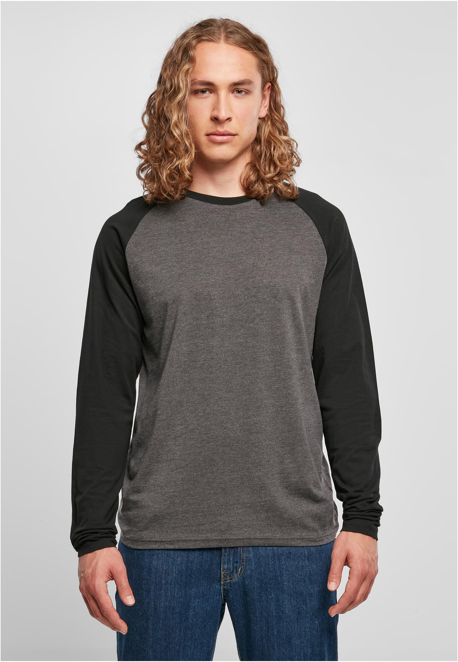Contrast Raglan Longsleeve charcoal/black | charcoal/black