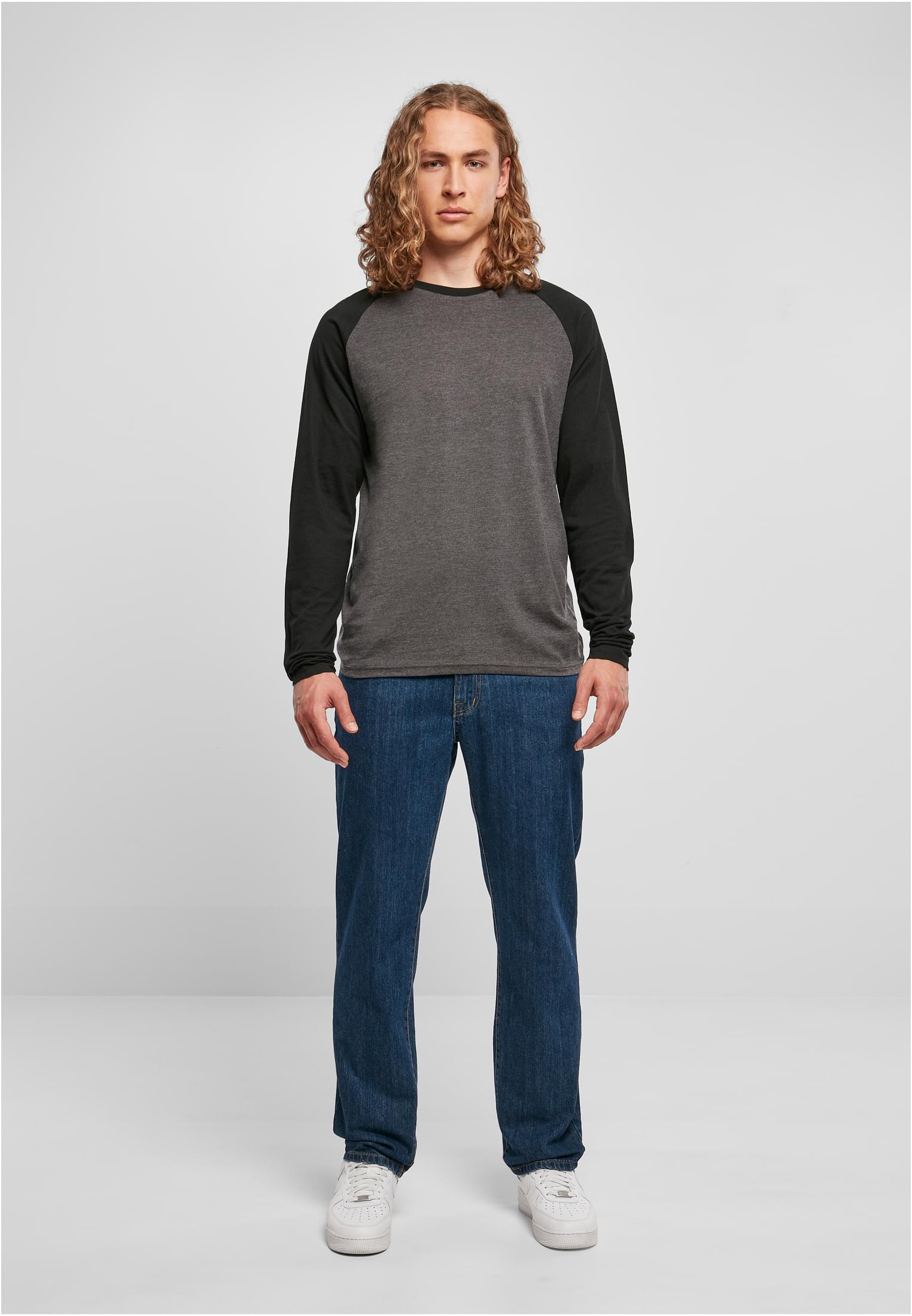 Contrast Raglan Longsleeve charcoal/black | charcoal/black