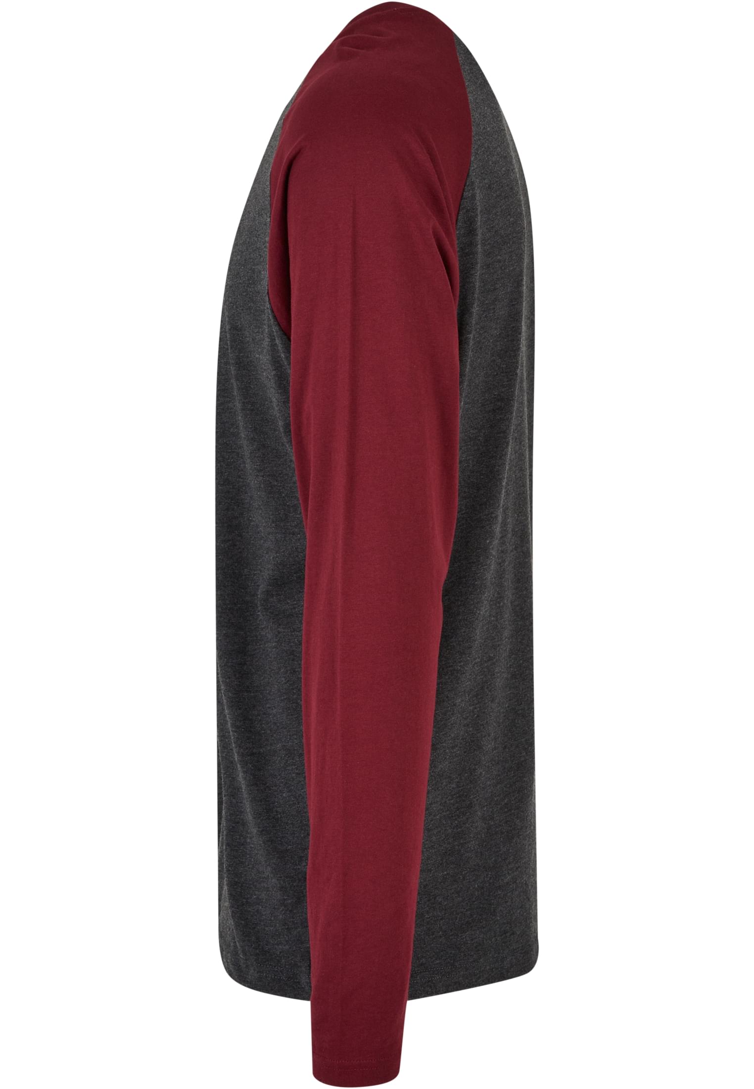 Contrast Raglan Longsleeve charcoal/cherry | charcoal/cherry