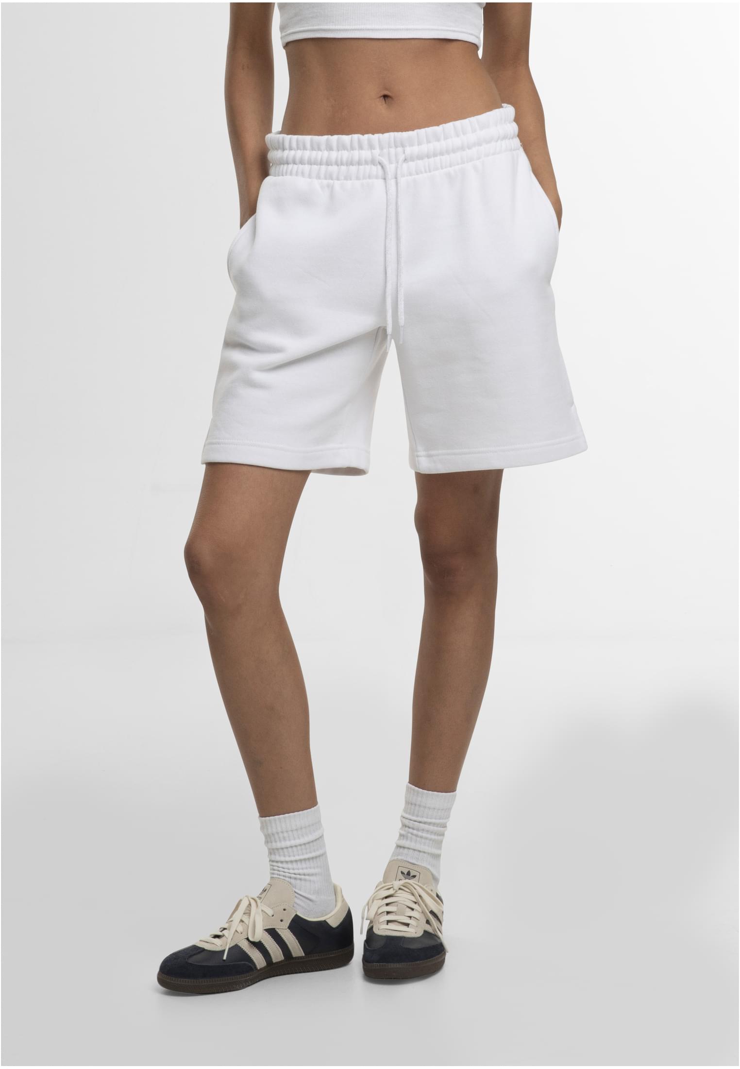 Ladies Basic Sweatshorts white | white