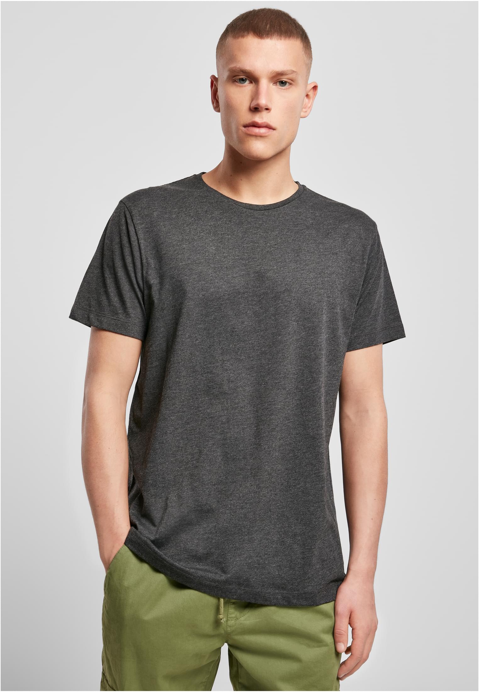 Light T-Shirt Round Neck charcoal | charcoal