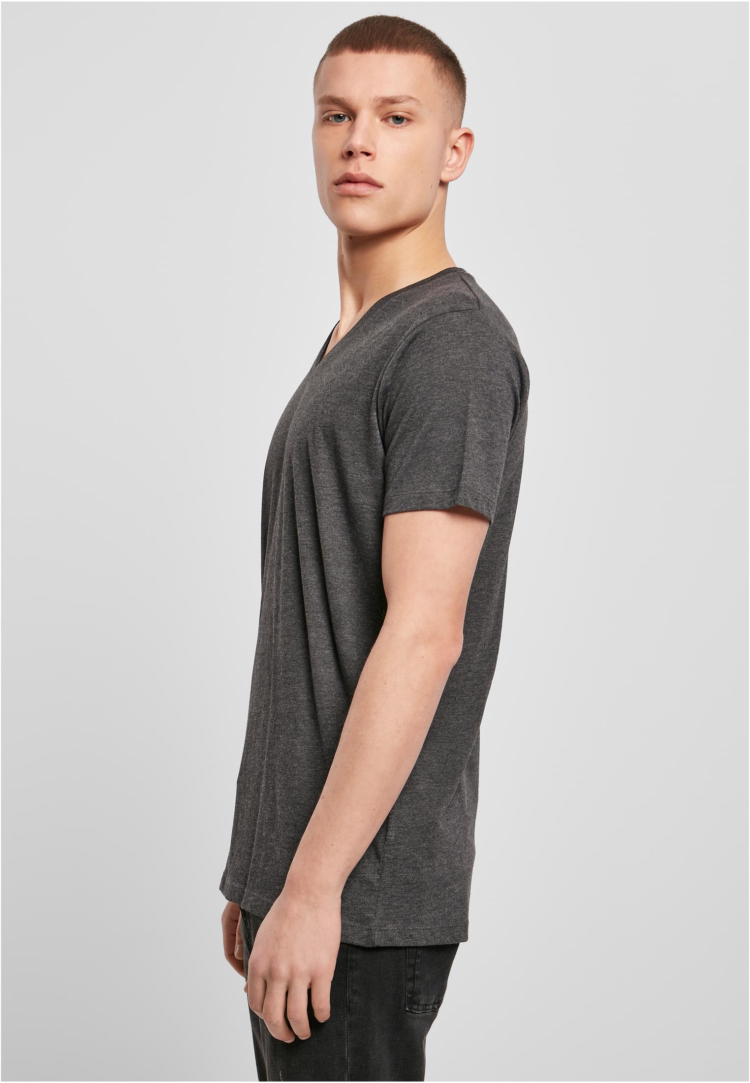 Light T-Shirt V-Neck charcoal | charcoal