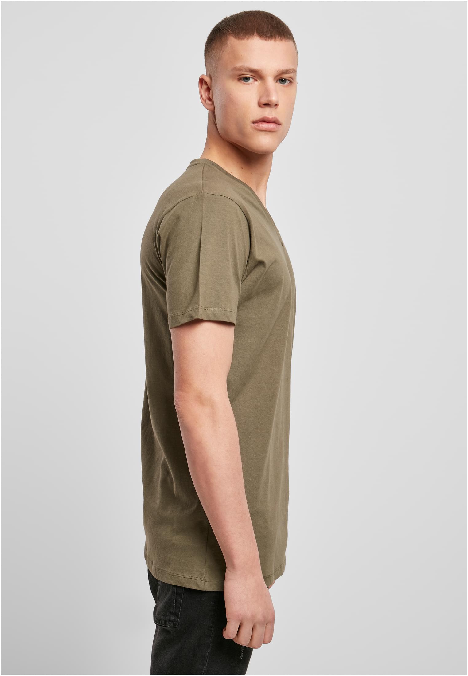 Light T-Shirt V-Neck olive | olive