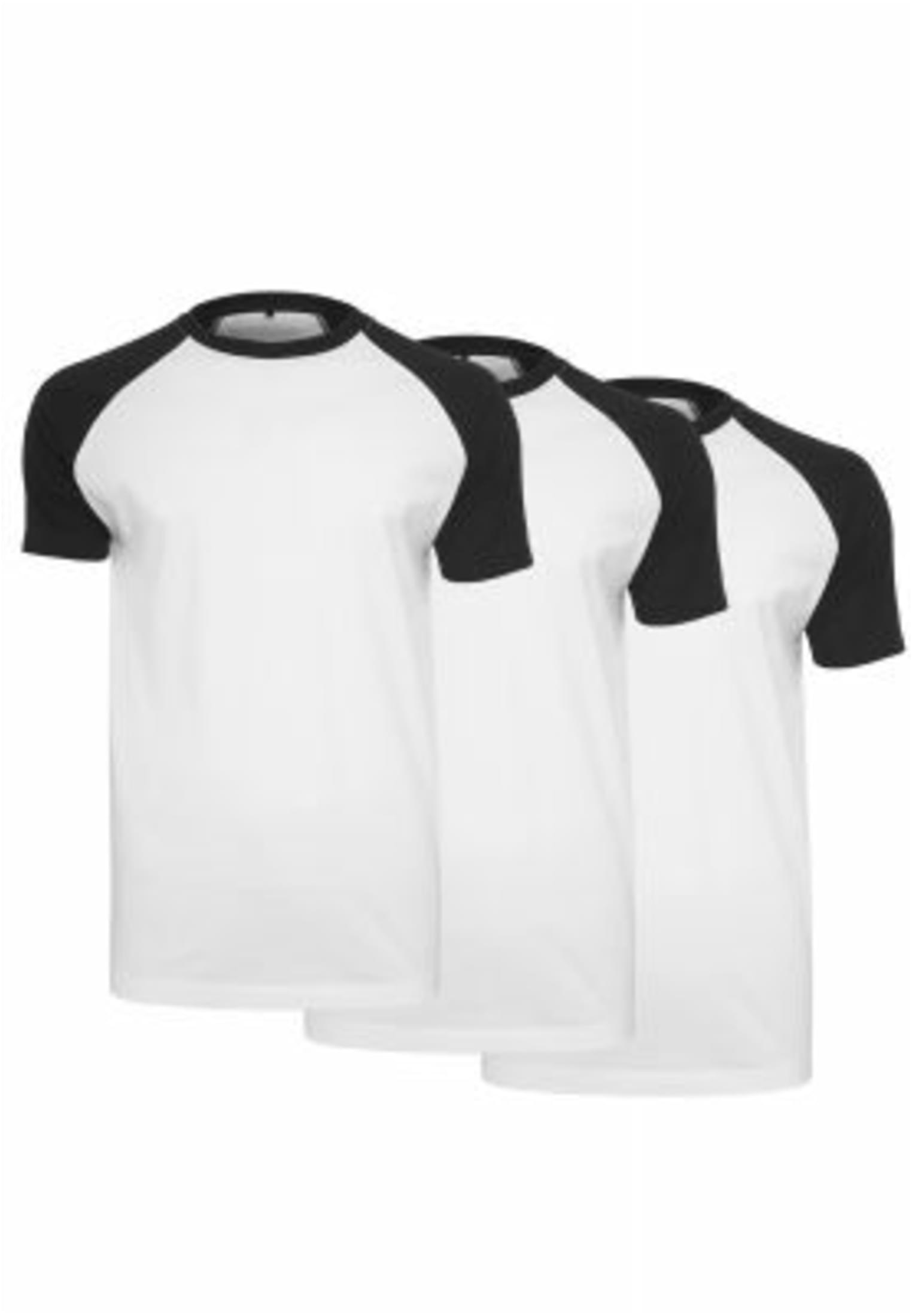 Raglan Contrast Tee 3-Pack wht/blk | wht/blk