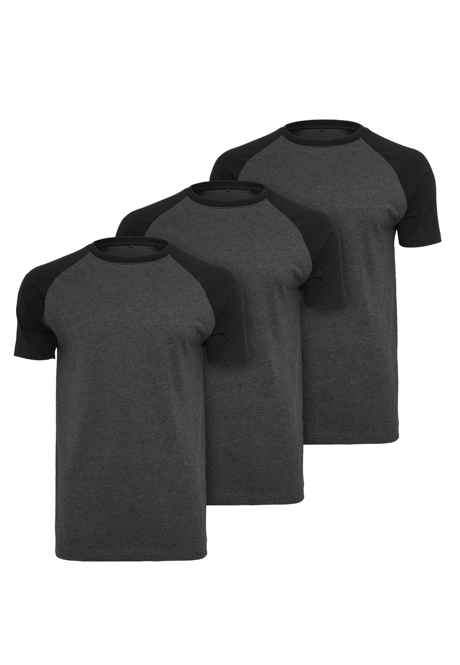 Raglan Contrast Tee 3-Pack cha/blk | cha/blk