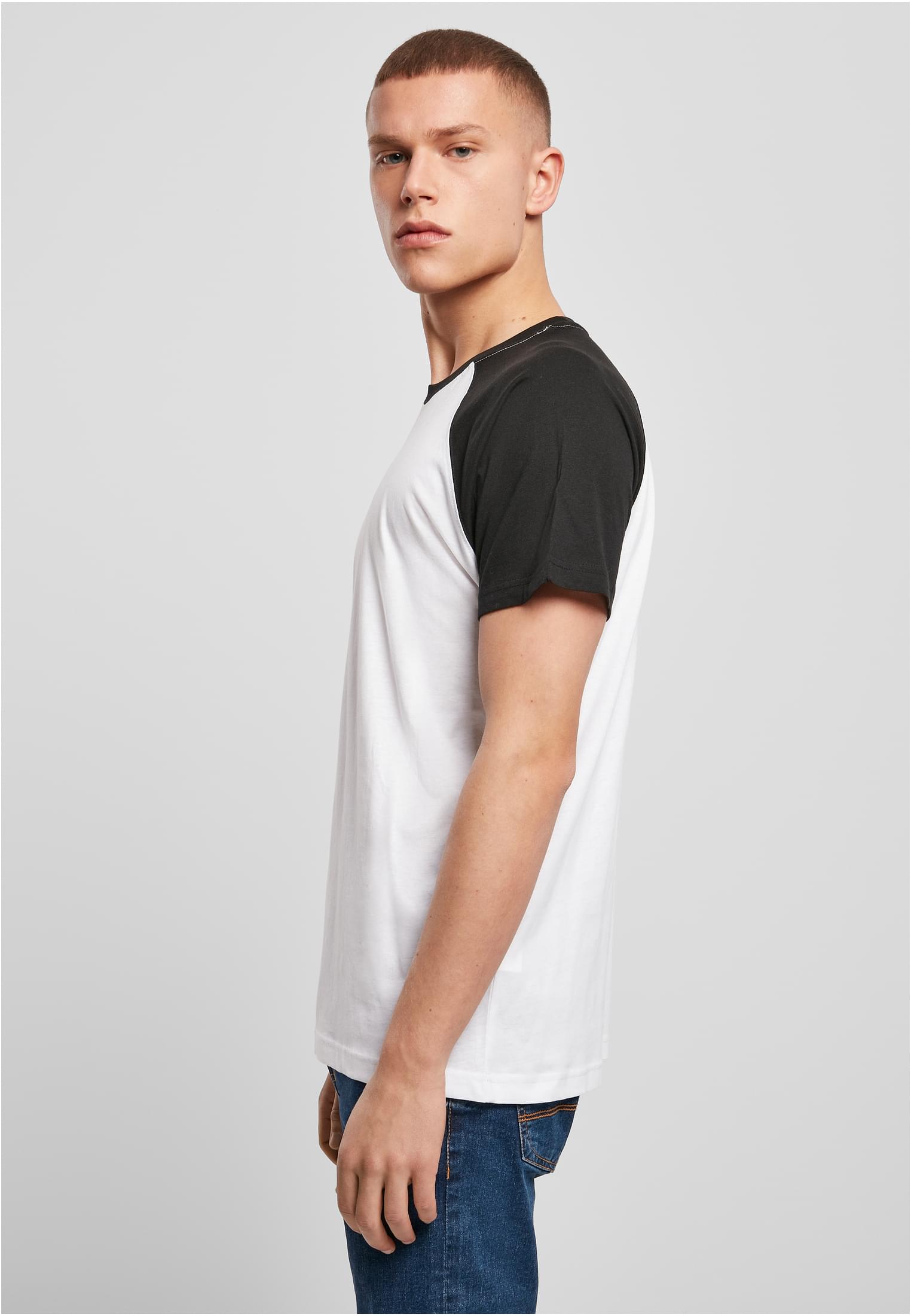 Raglan Contrast Tee wht/blk | wht/blk
