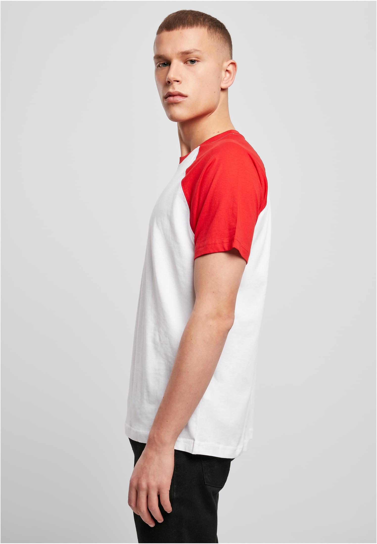 Raglan Contrast Tee wht/red | wht/red