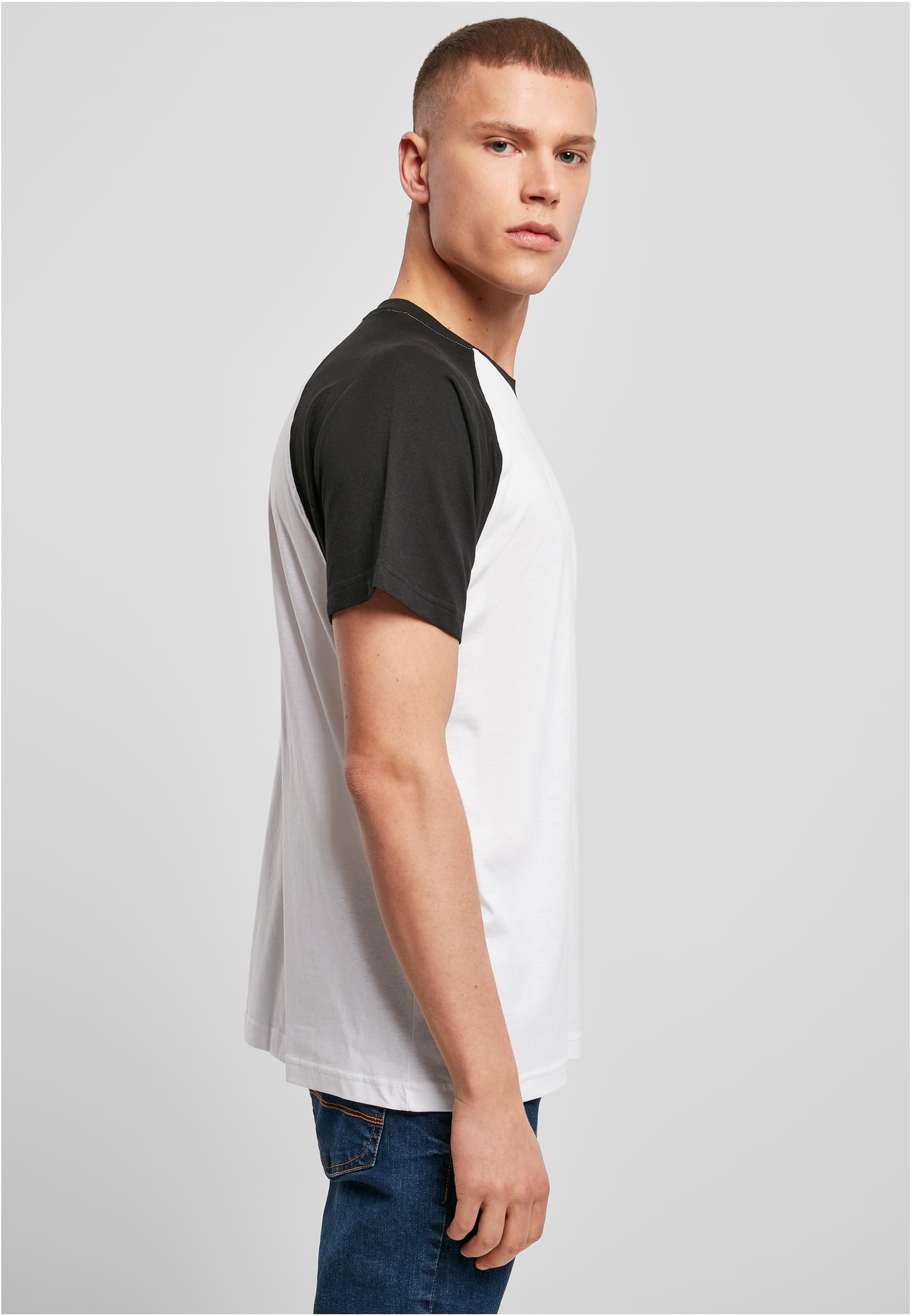 Raglan Contrast Tee wht/blk | wht/blk