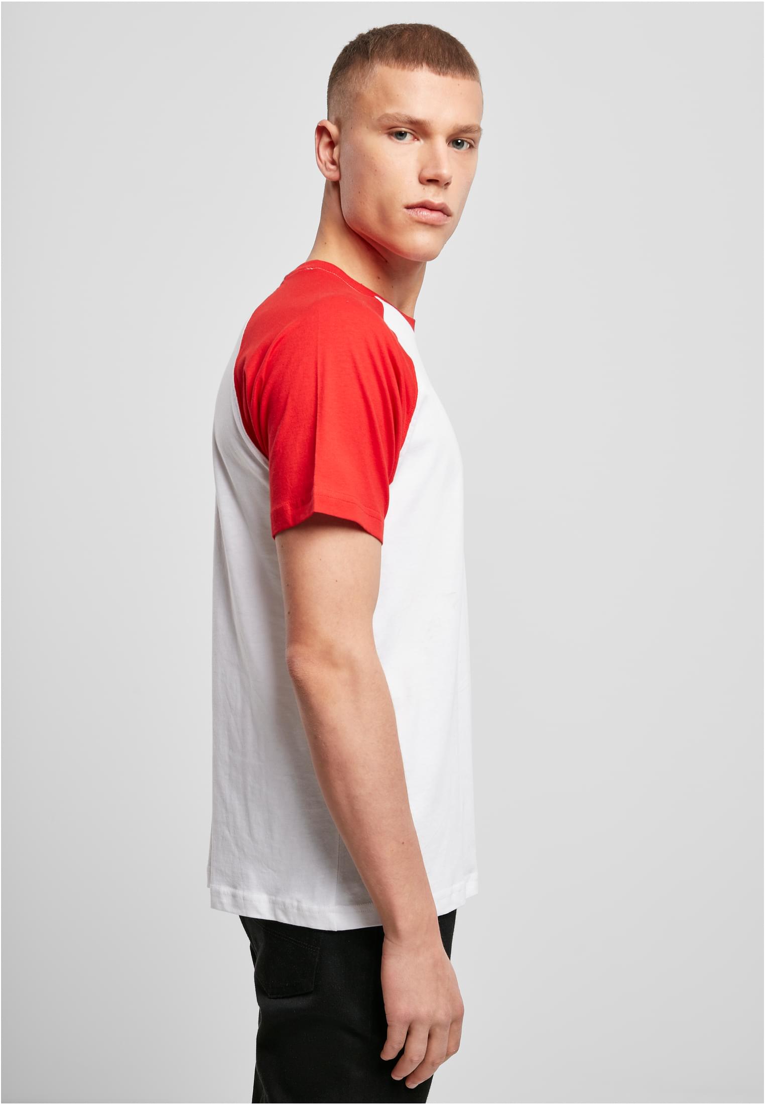 Raglan Contrast Tee wht/red | wht/red