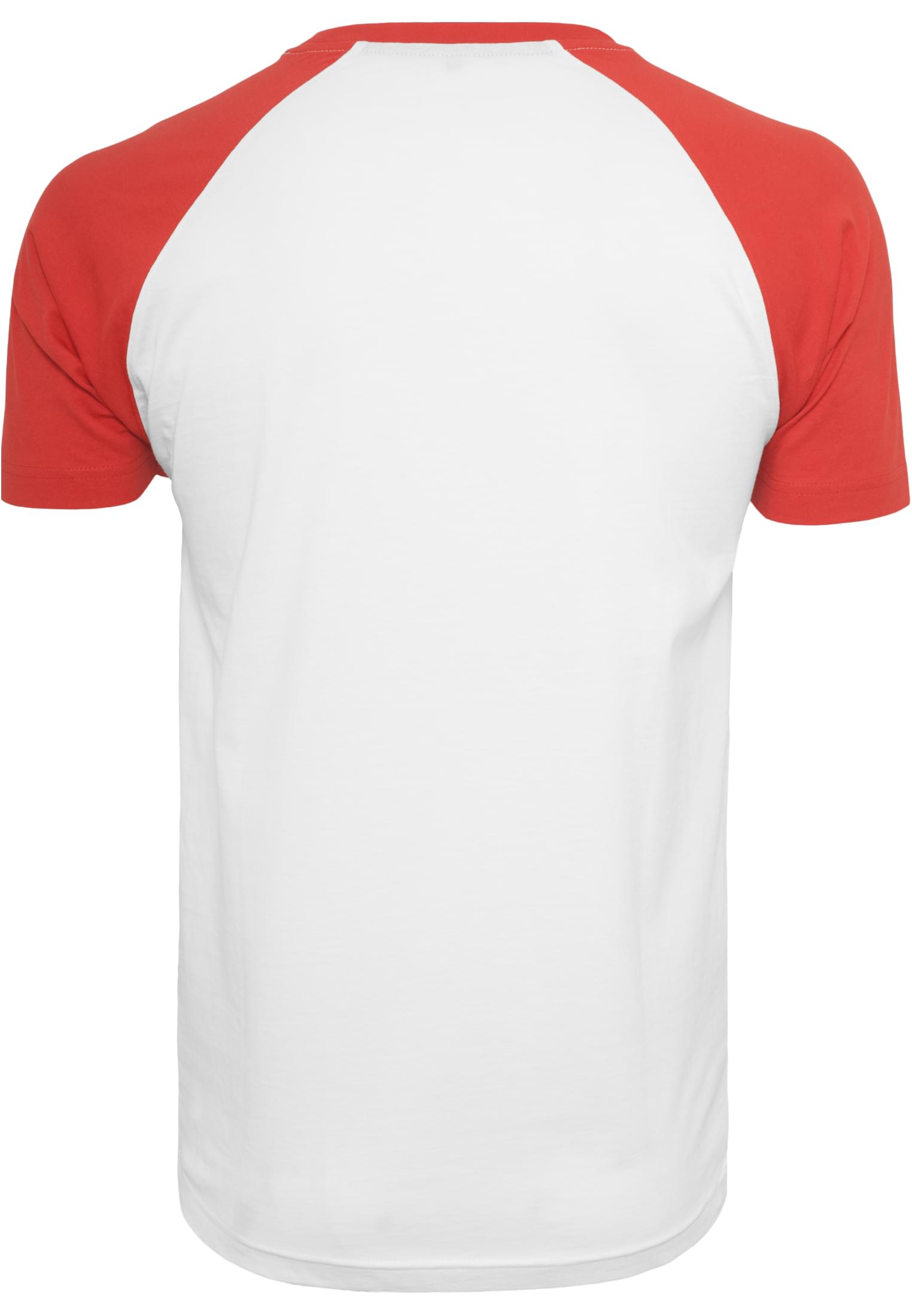 Raglan Contrast Tee wht/red | wht/red