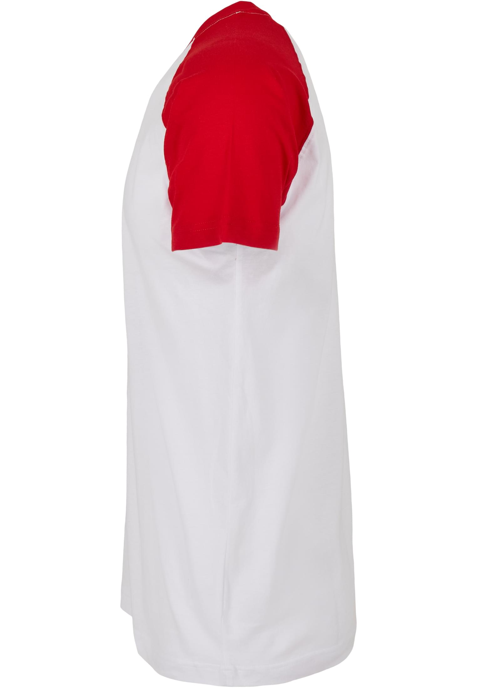 Raglan Contrast Tee wht/red | wht/red