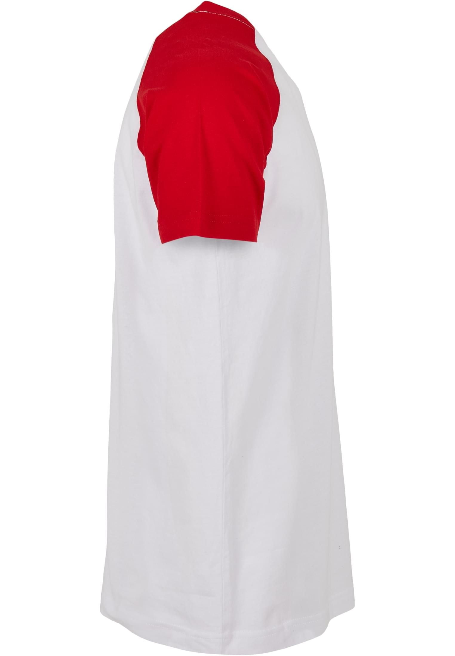 Raglan Contrast Tee wht/red | wht/red
