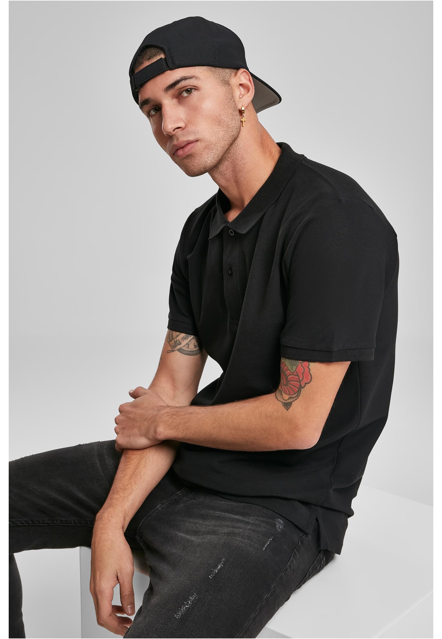 Polo Piqué Shirt black | black