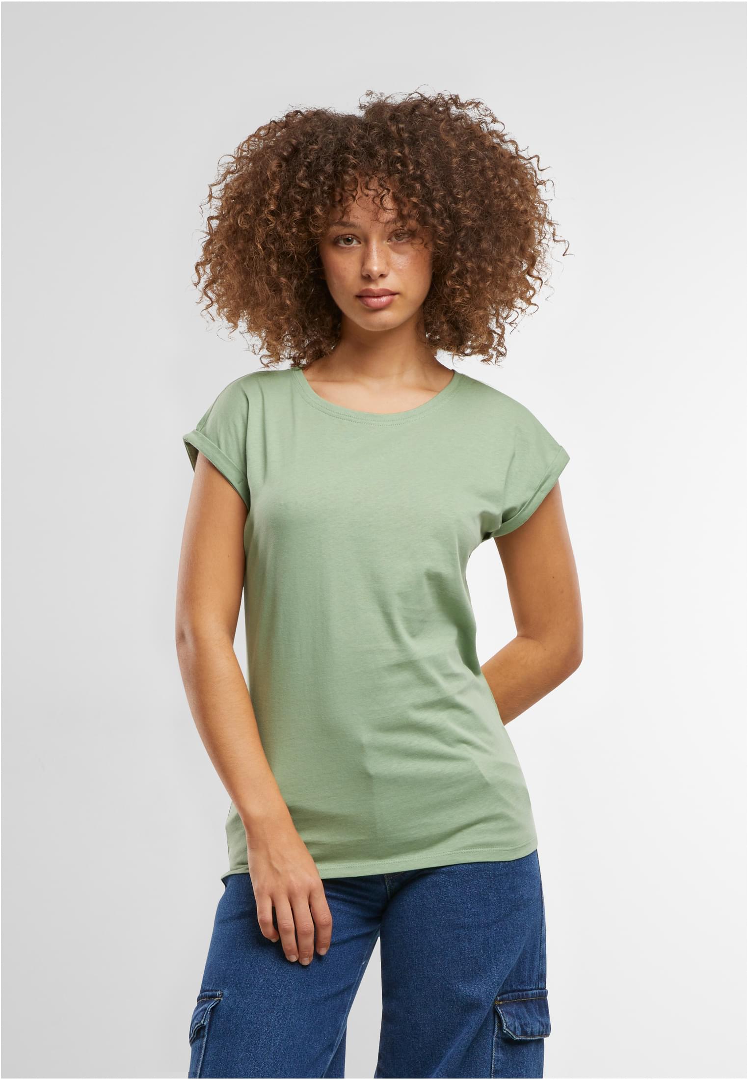 Ladies Extended Shoulder Tee paleleaf | paleleaf