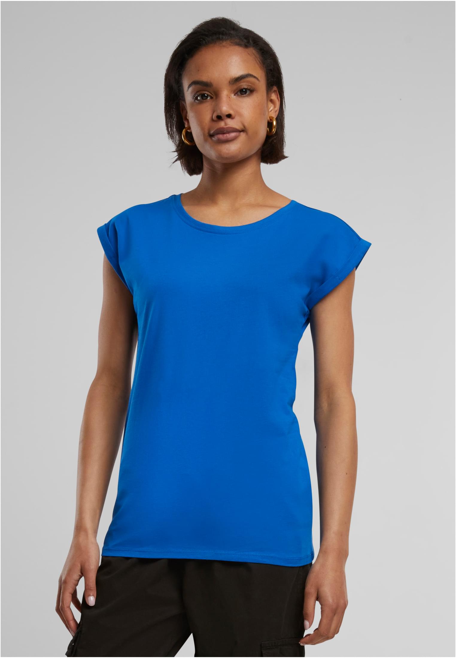 Ladies Extended Shoulder Tee bright blue | bright blue