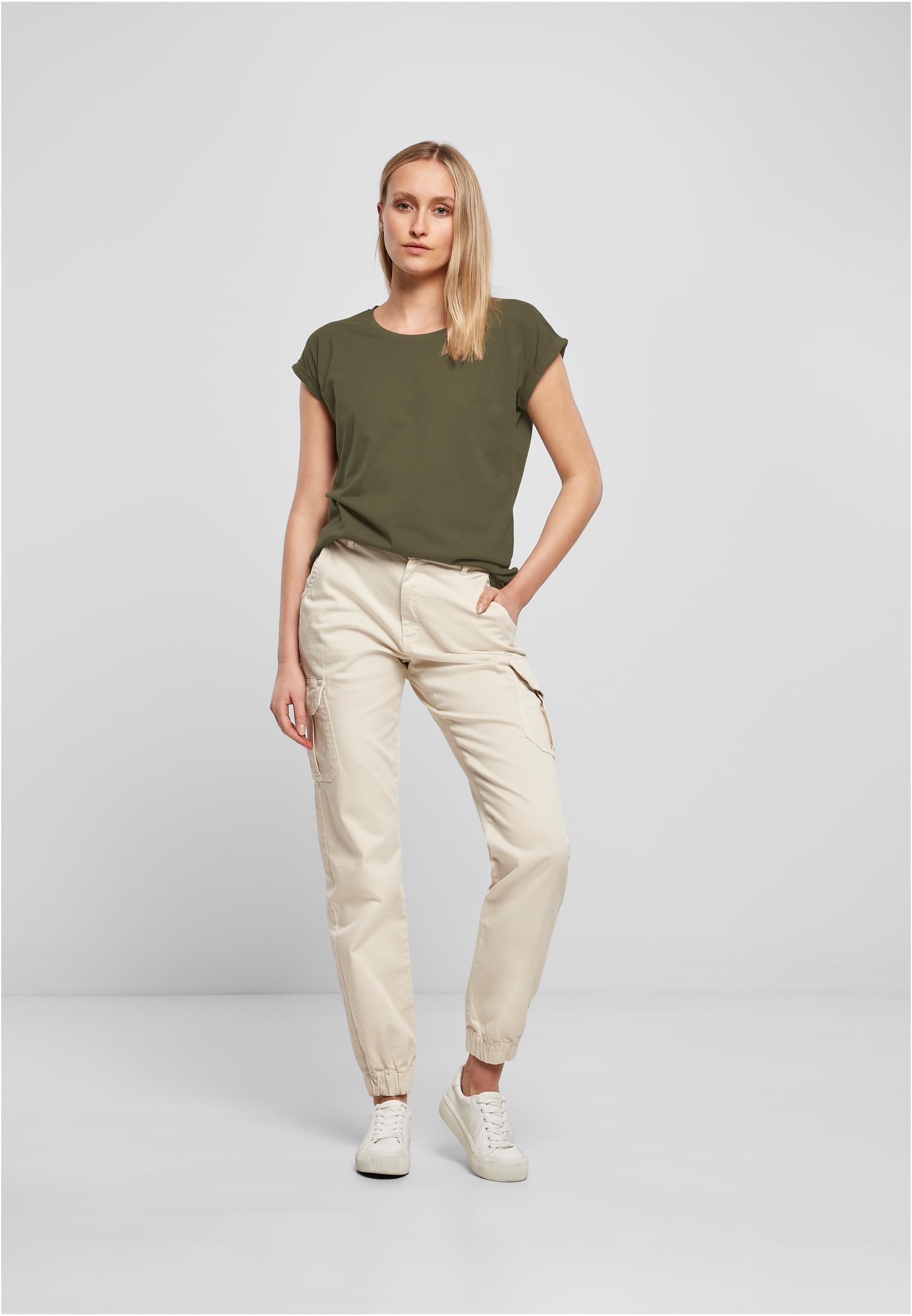 Ladies Extended Shoulder Tee olive | olive