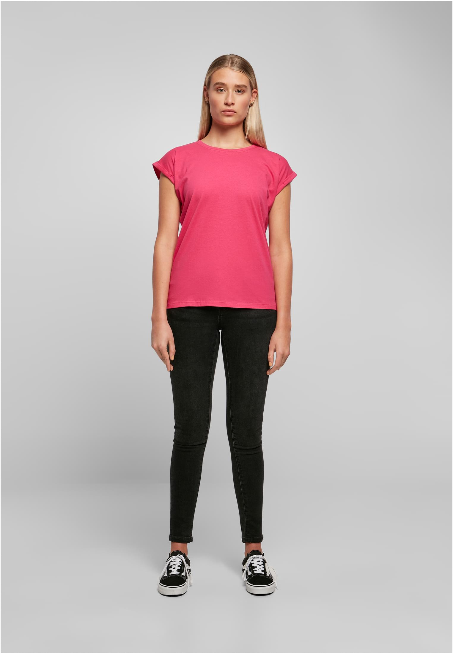 Ladies Extended Shoulder Tee hibiskus pink | hibiskus pink