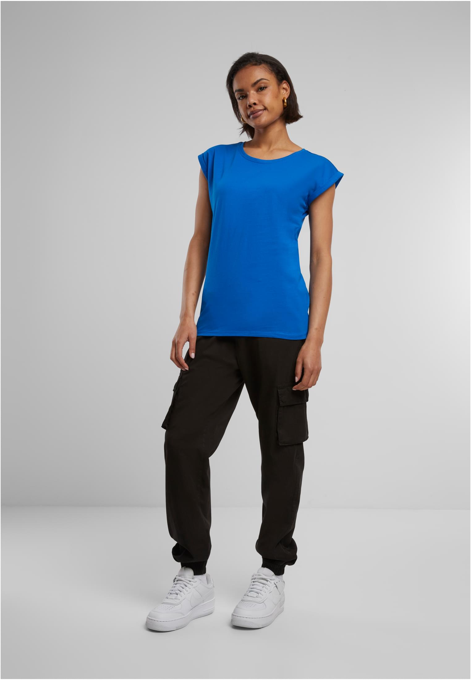 Ladies Extended Shoulder Tee bright blue | bright blue