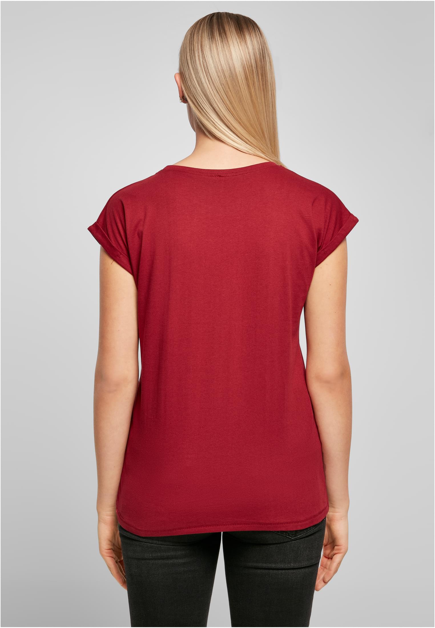 Ladies Extended Shoulder Tee burgundy | burgundy