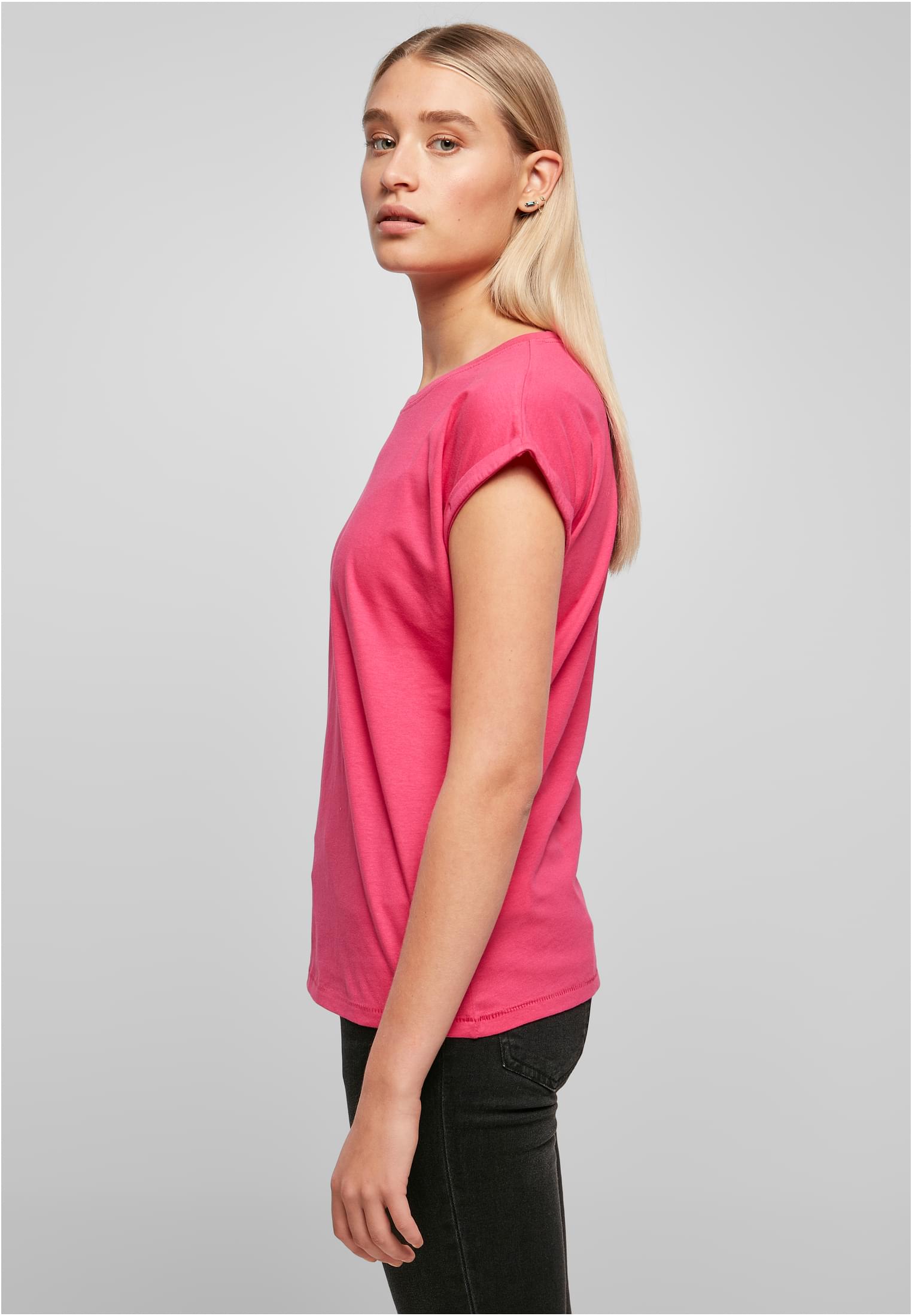 Ladies Extended Shoulder Tee hibiskus pink | hibiskus pink