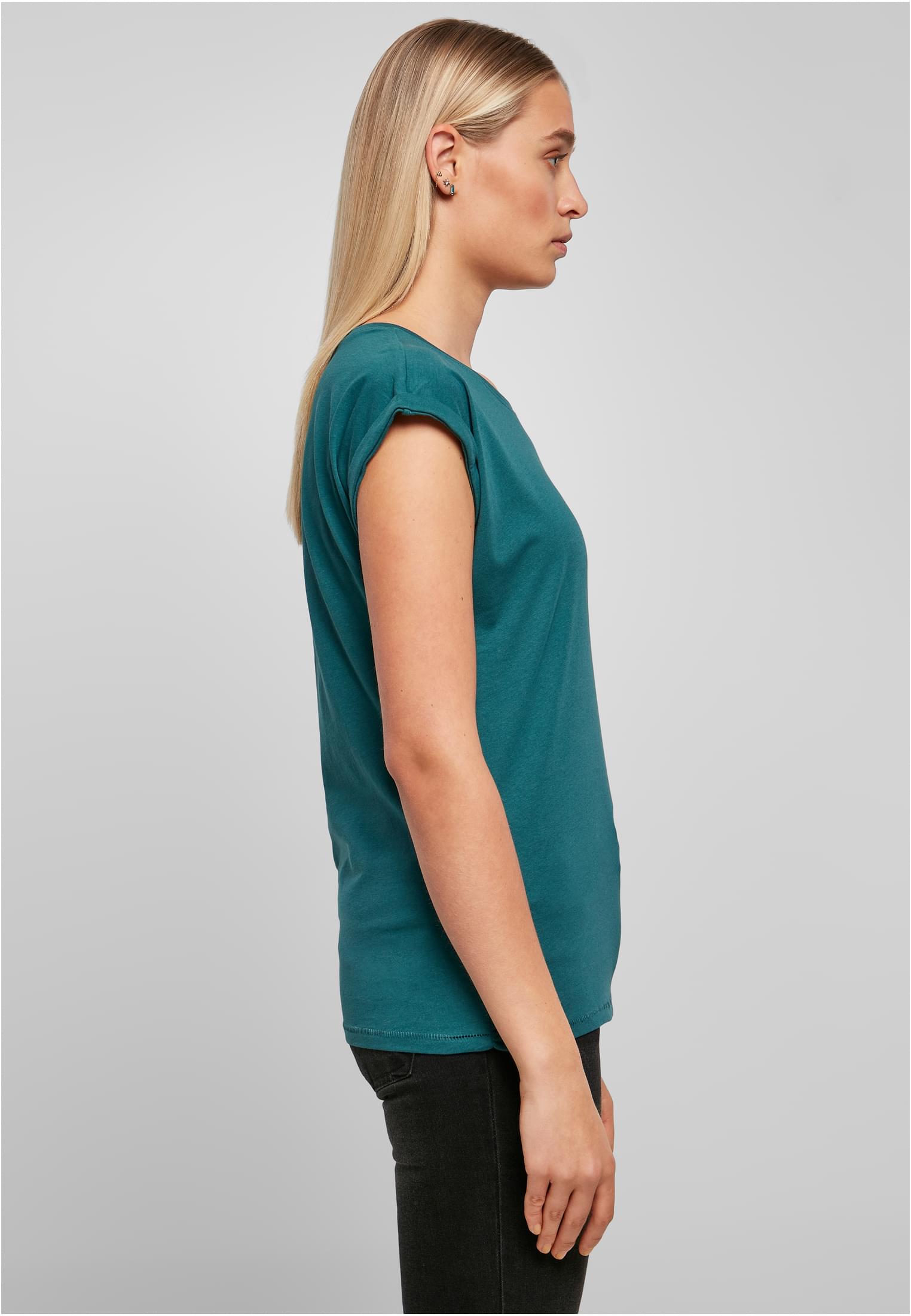 Ladies Extended Shoulder Tee teal | teal