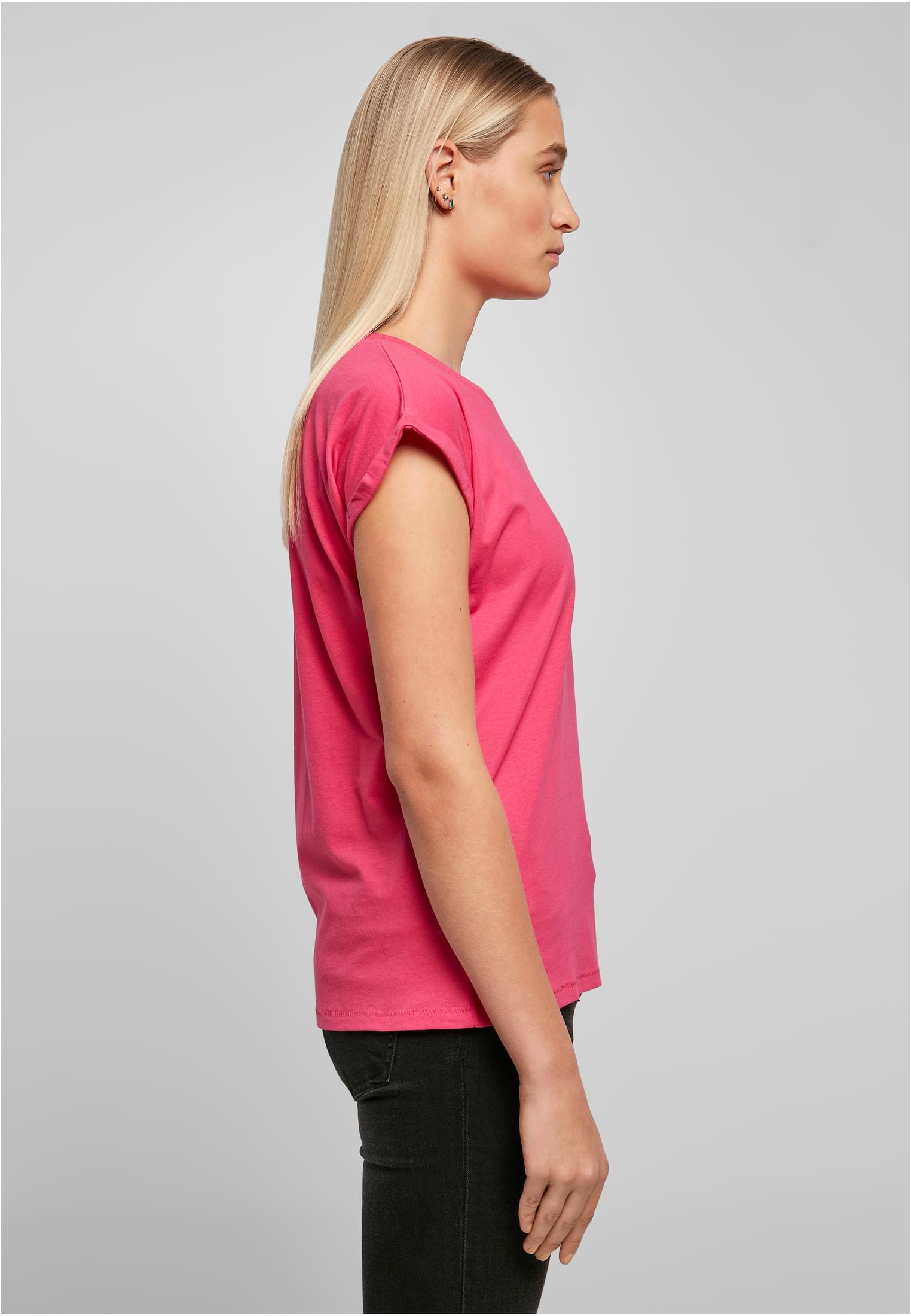 Ladies Extended Shoulder Tee hibiskus pink | hibiskus pink