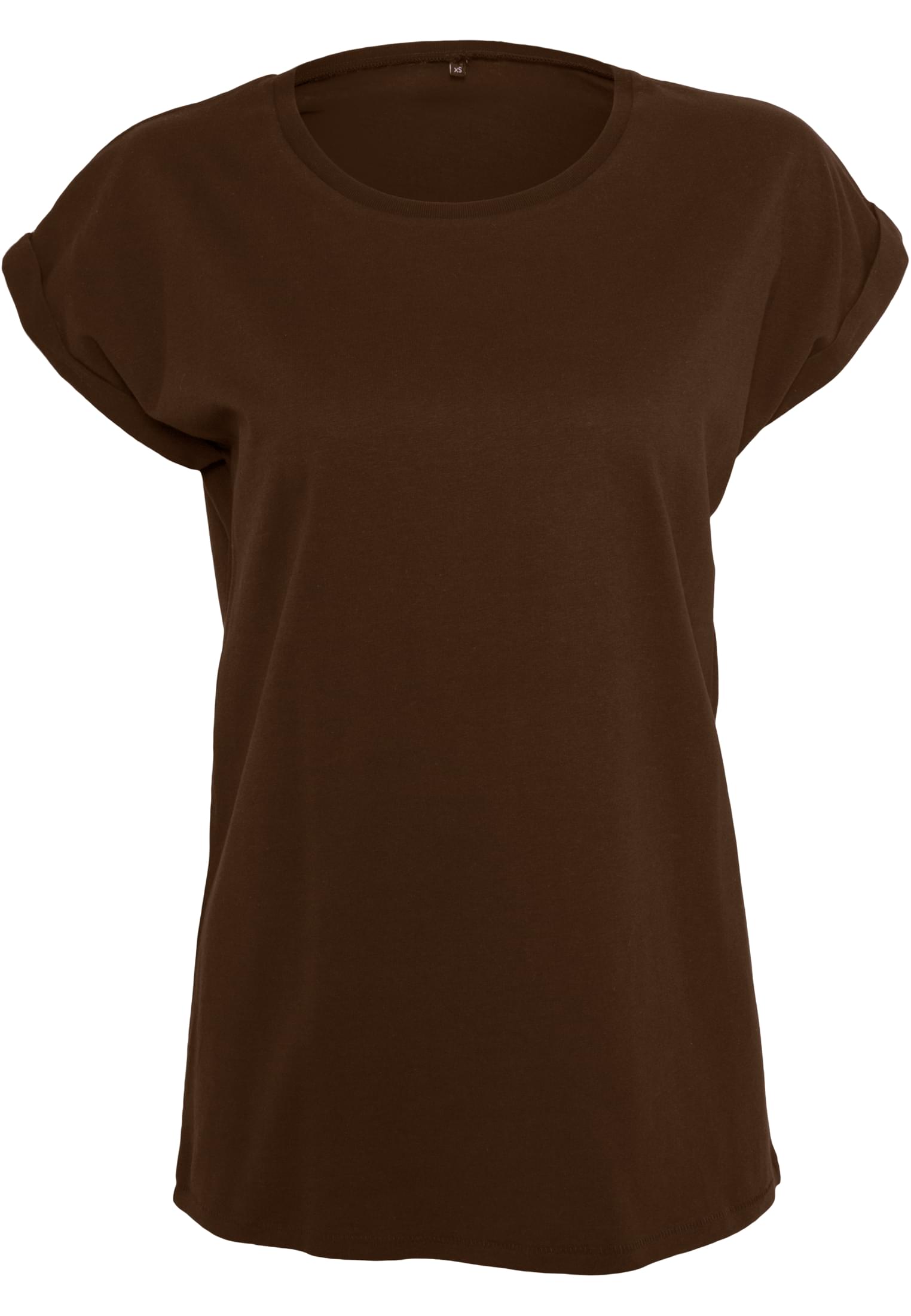 Ladies Extended Shoulder Tee chocolatebrown | chocolatebrown
