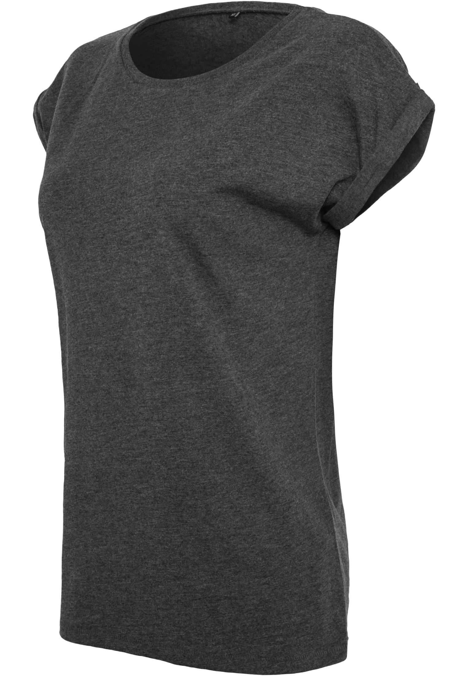 Ladies Extended Shoulder Tee charcoal | charcoal