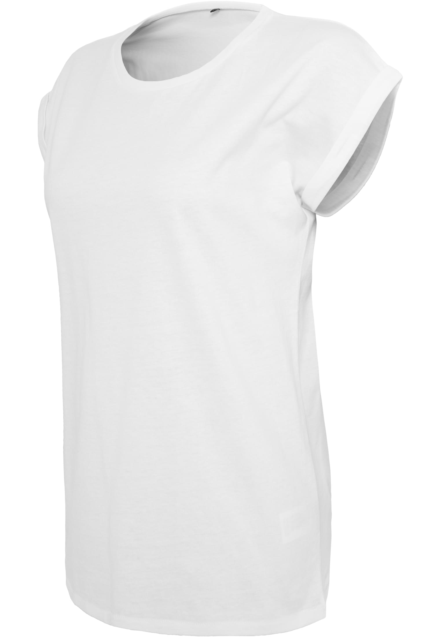 Ladies Extended Shoulder Tee white | white
