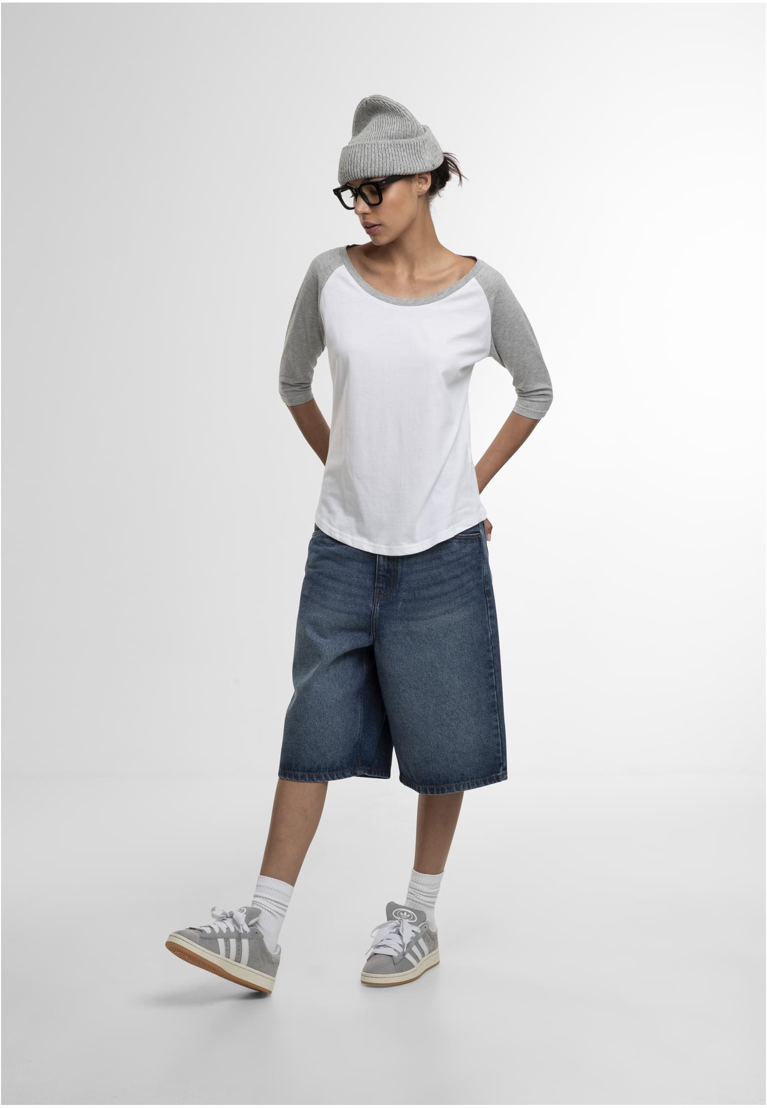 Ladies 3/4 Contrast Raglan Tee white/h.grey | white/h.grey