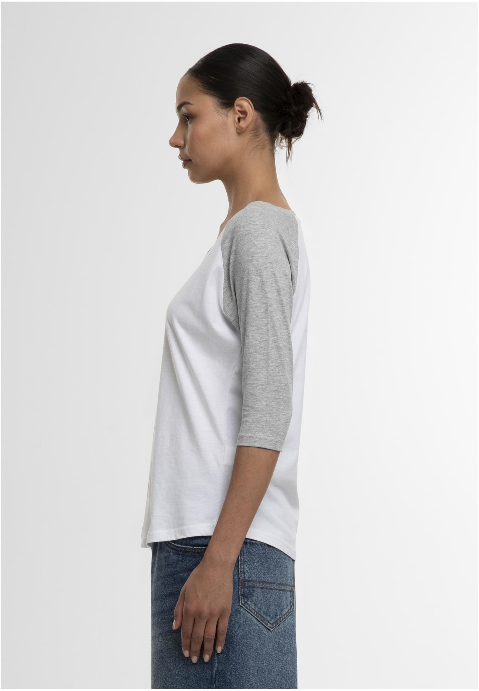 Ladies 3/4 Contrast Raglan Tee white/h.grey | white/h.grey