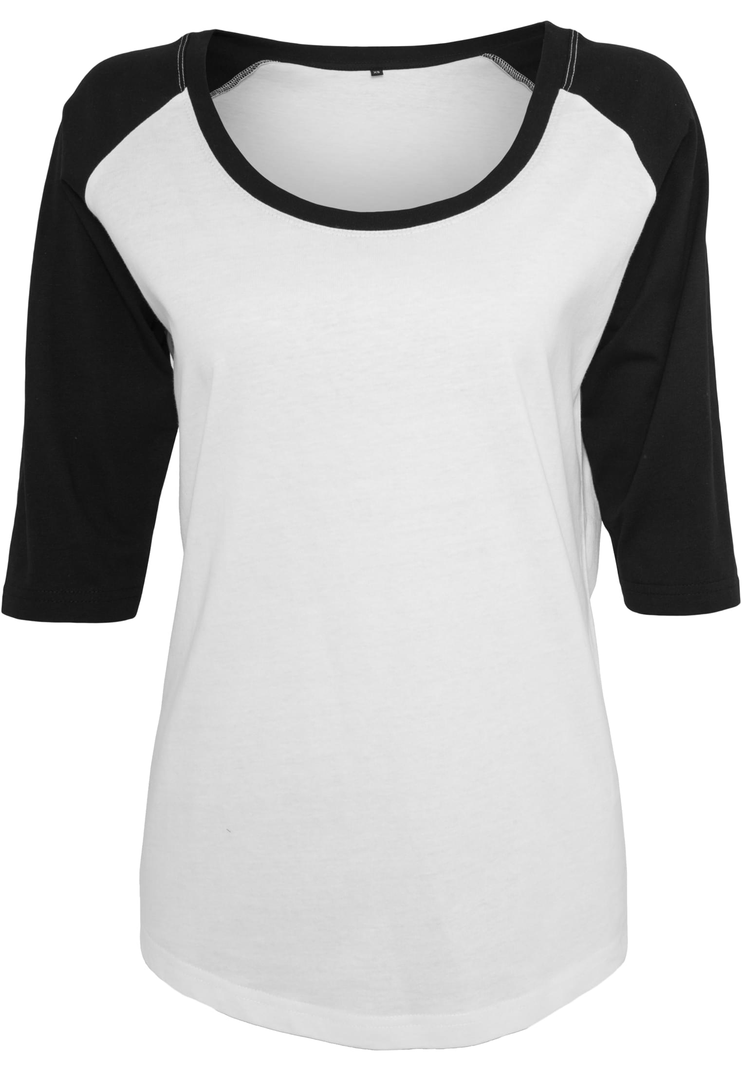 Ladies 3/4 Contrast Raglan Tee wht/blk | wht/blk