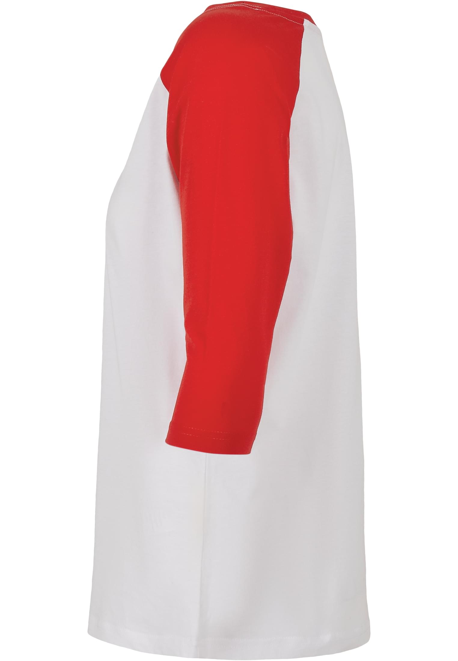 Ladies 3/4 Contrast Raglan Tee wht/red | wht/red