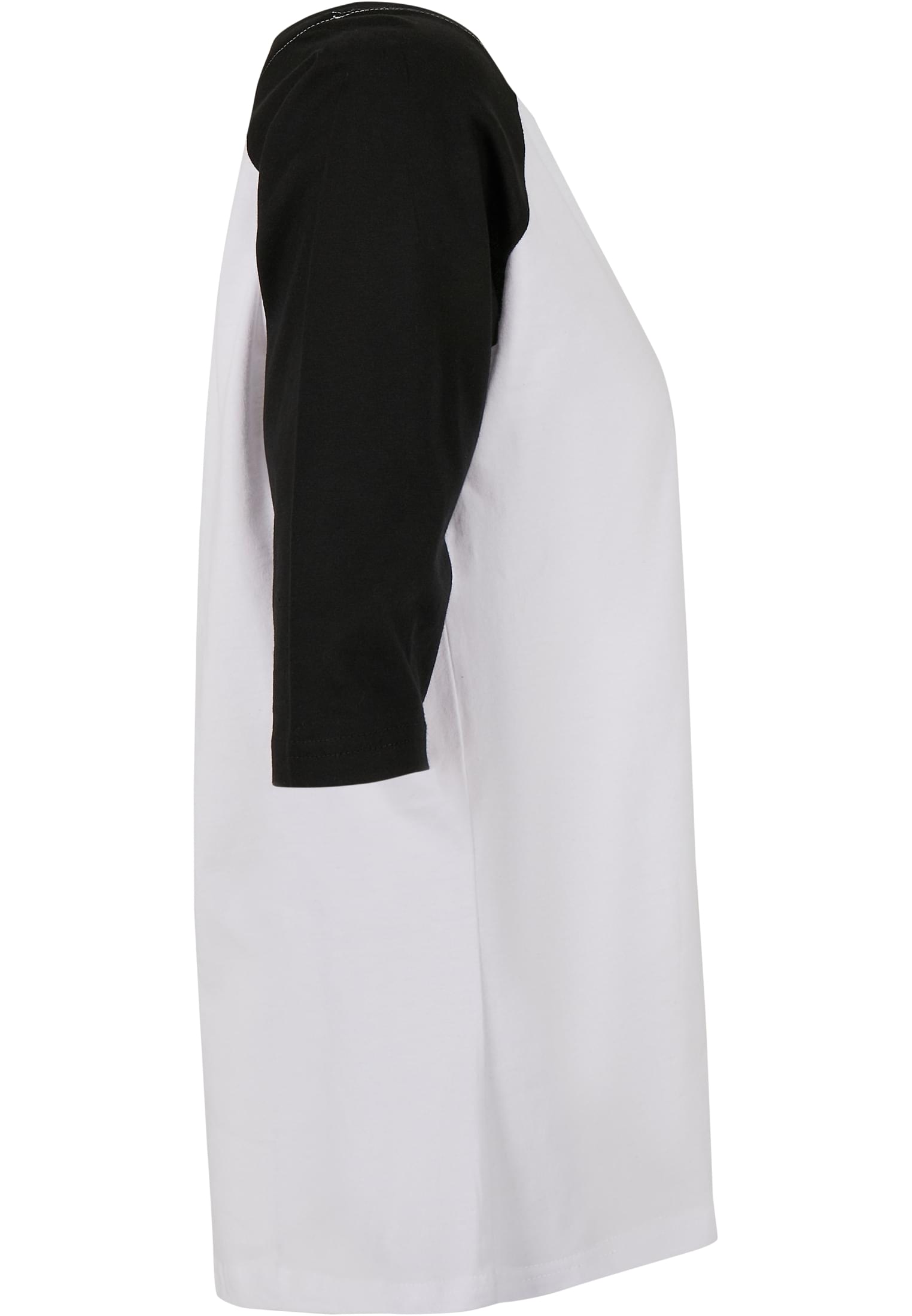 Ladies 3/4 Contrast Raglan Tee wht/blk | wht/blk