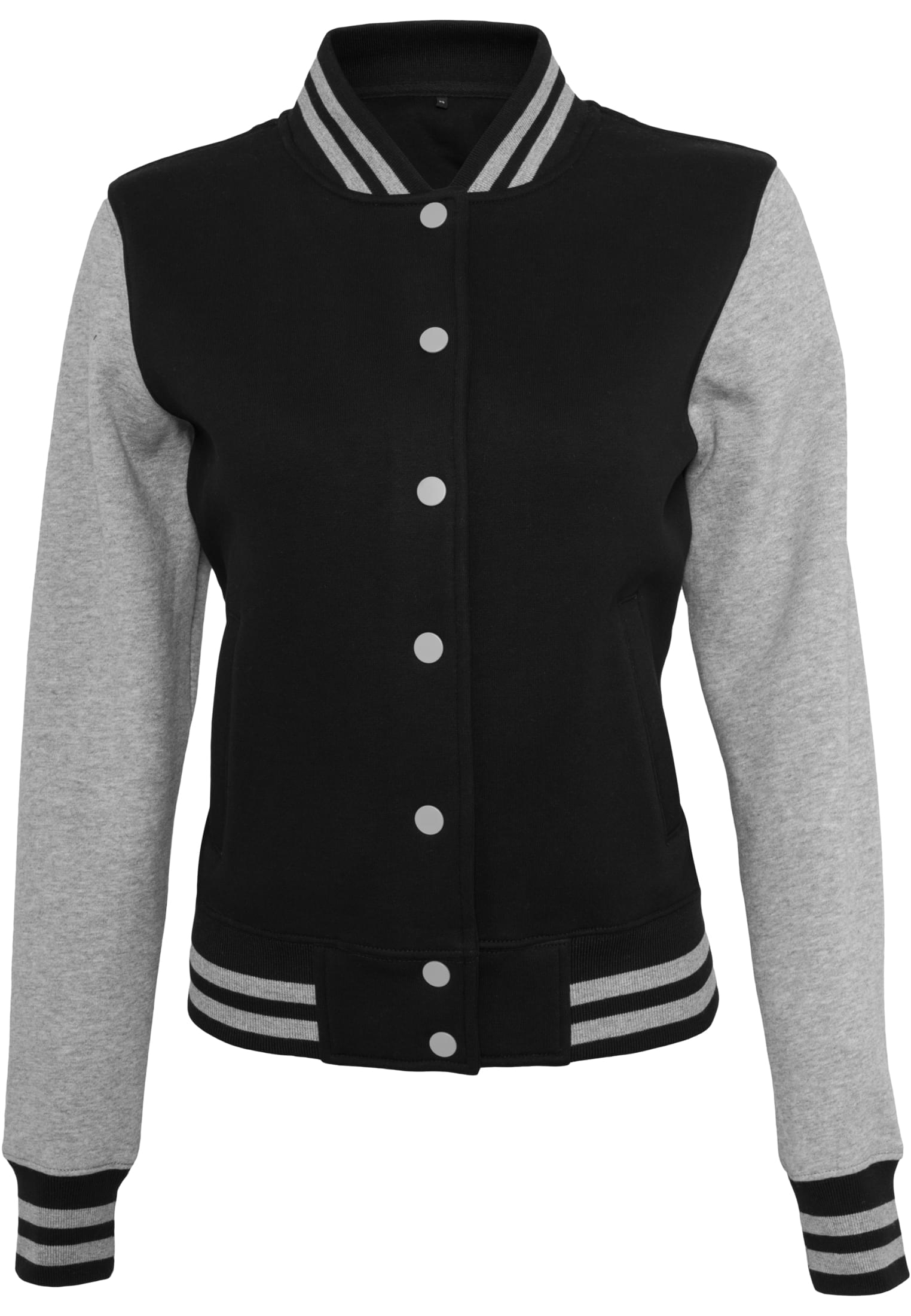 Ladies Sweat College Jacket blk/gry | blk/gry