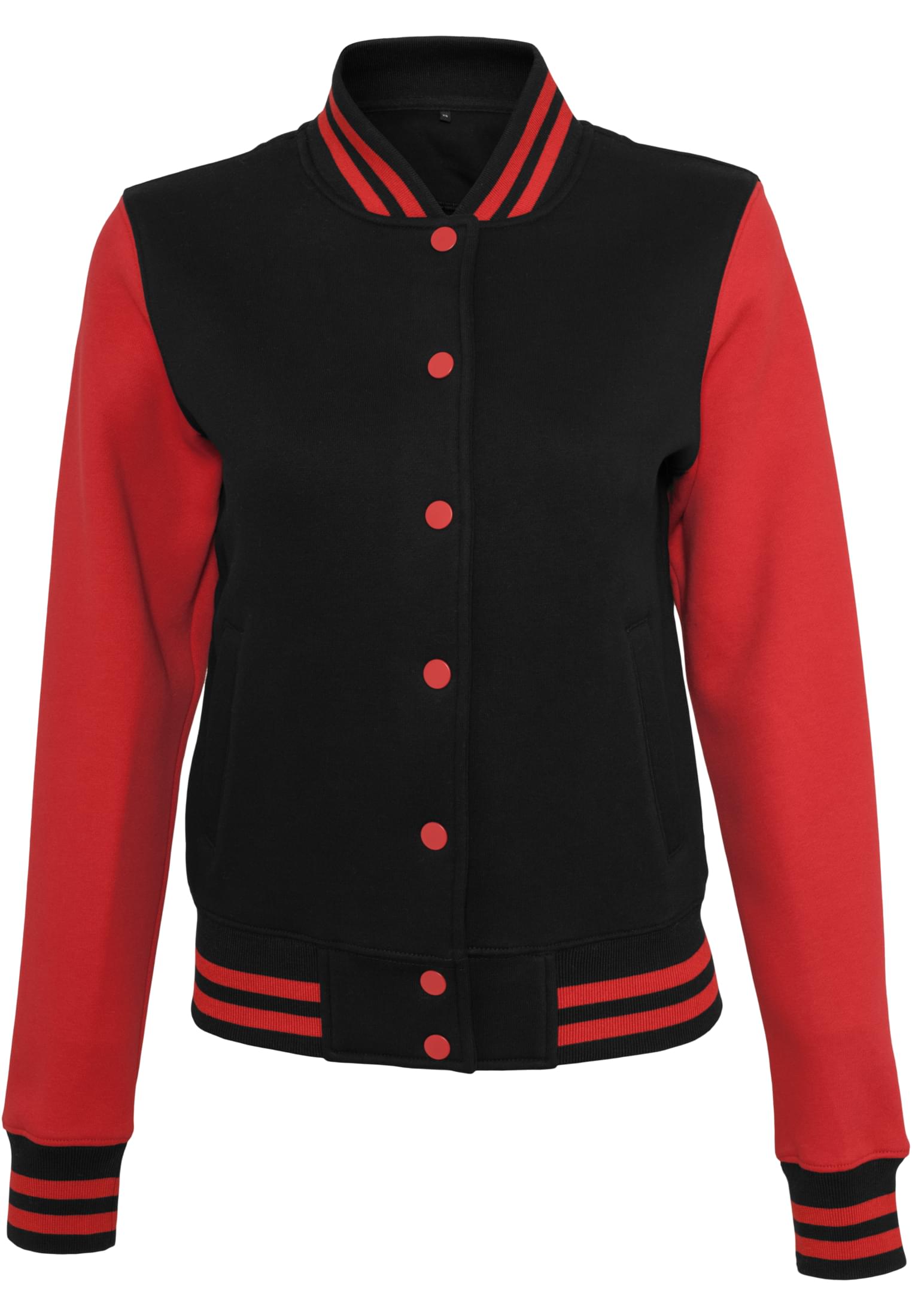 Ladies Sweat College Jacket blk/red | blk/red