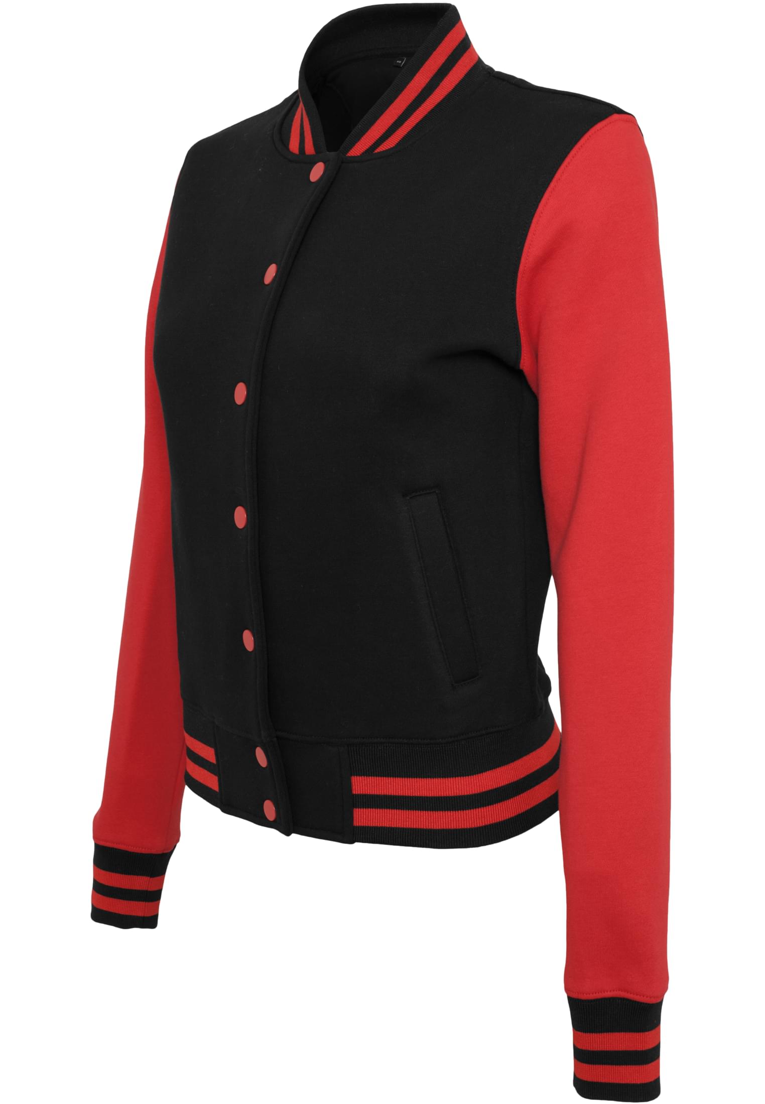Ladies Sweat College Jacket blk/red | blk/red