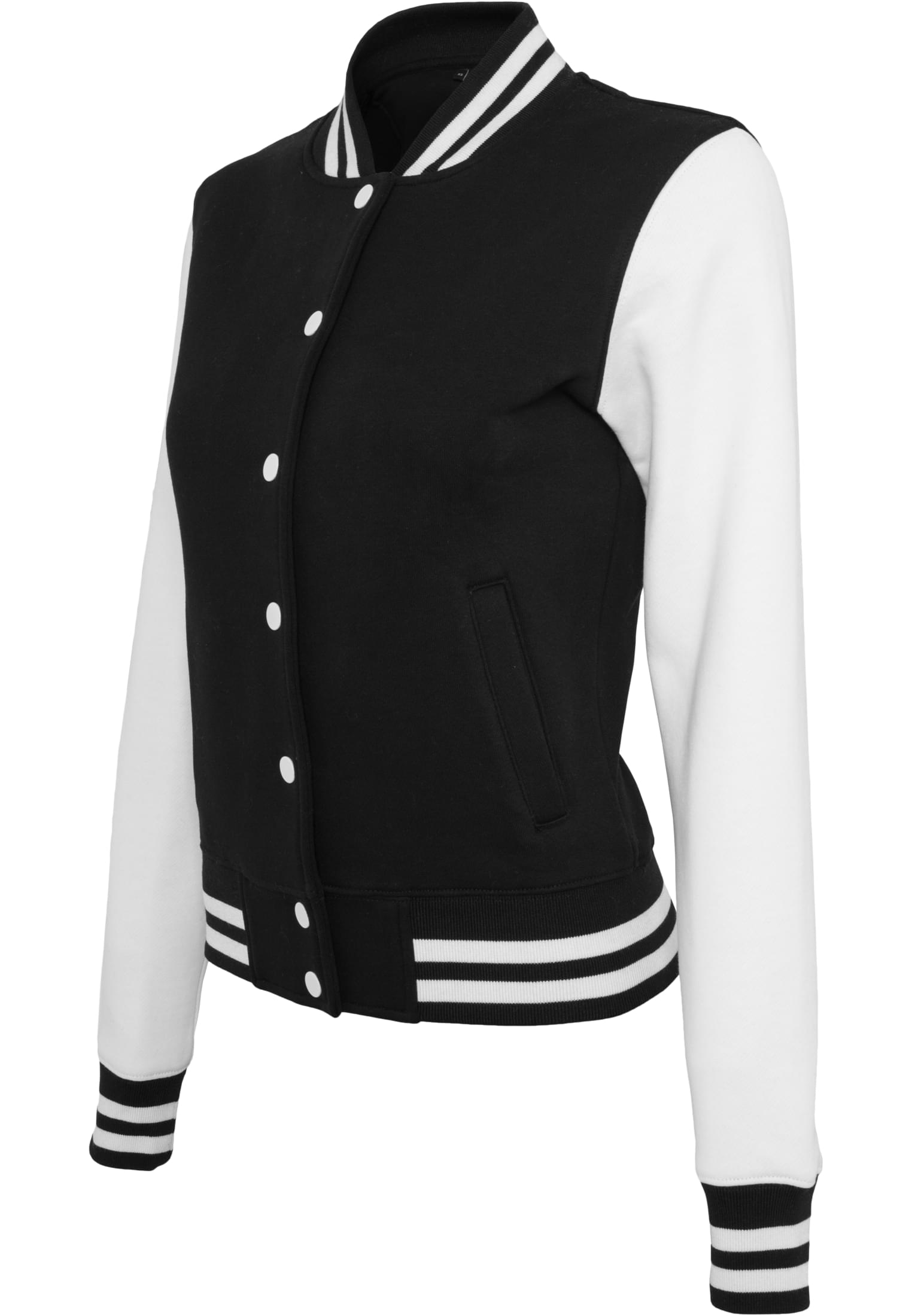 Ladies Sweat College Jacket blk/wht | blk/wht