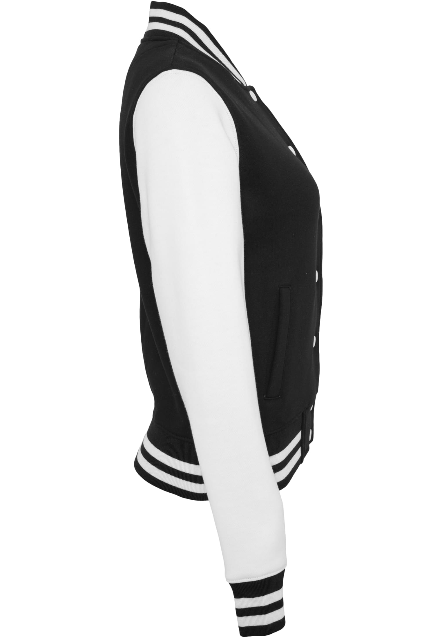 Ladies Sweat College Jacket blk/wht | blk/wht
