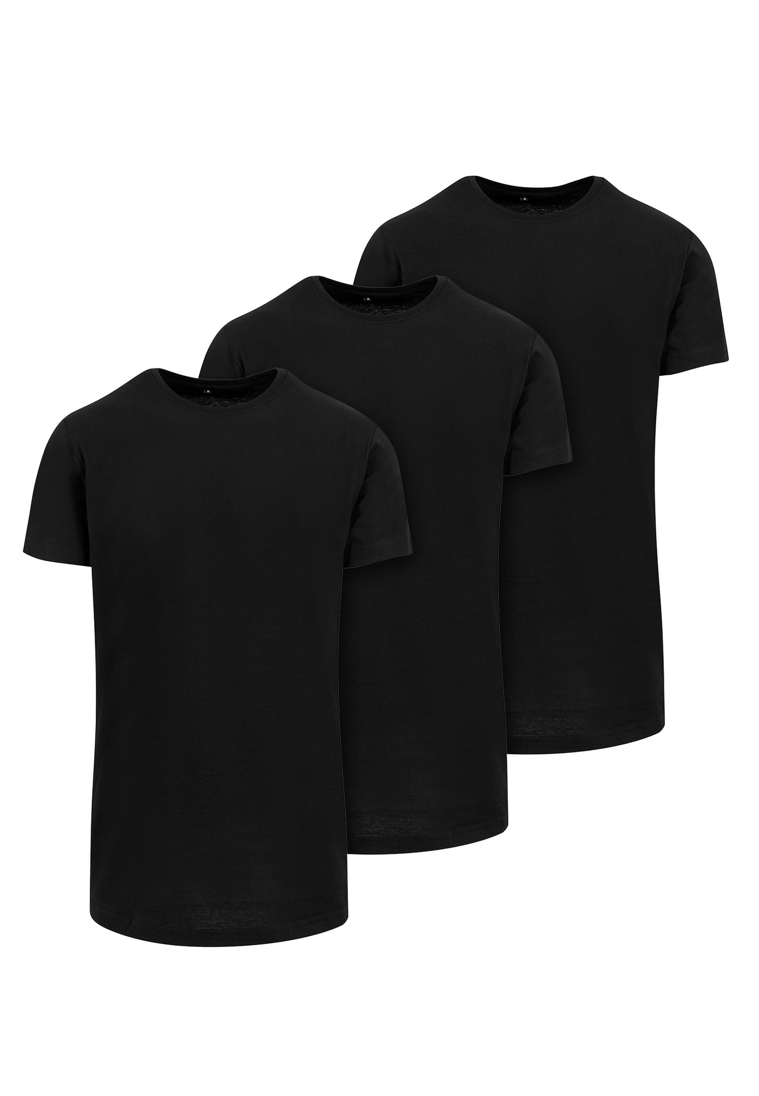 Shaped Long Tee 3-Pack blk/blk/blk | blk/blk/blk