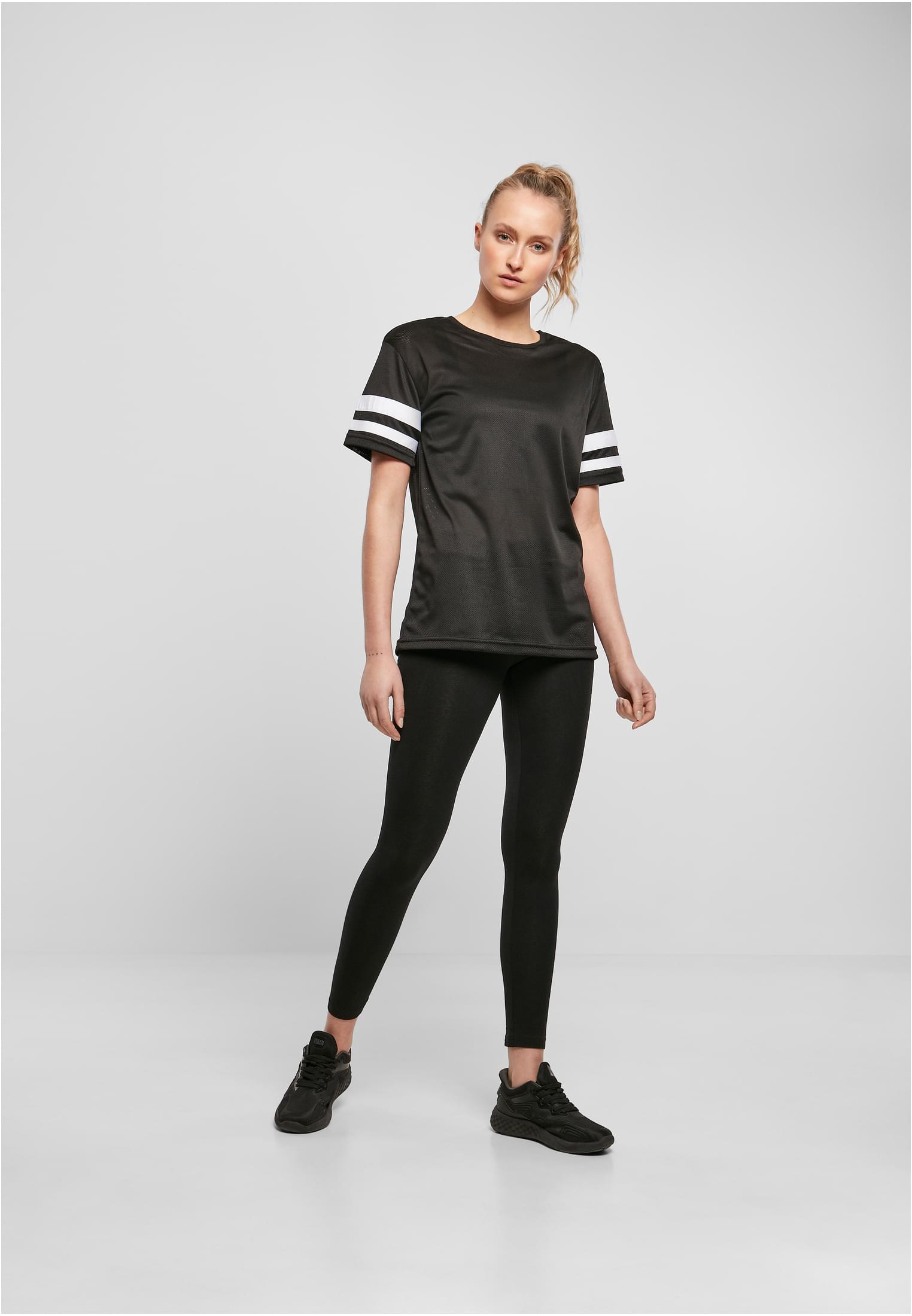 Ladies Mesh Stripe Tee blk/wht | blk/wht