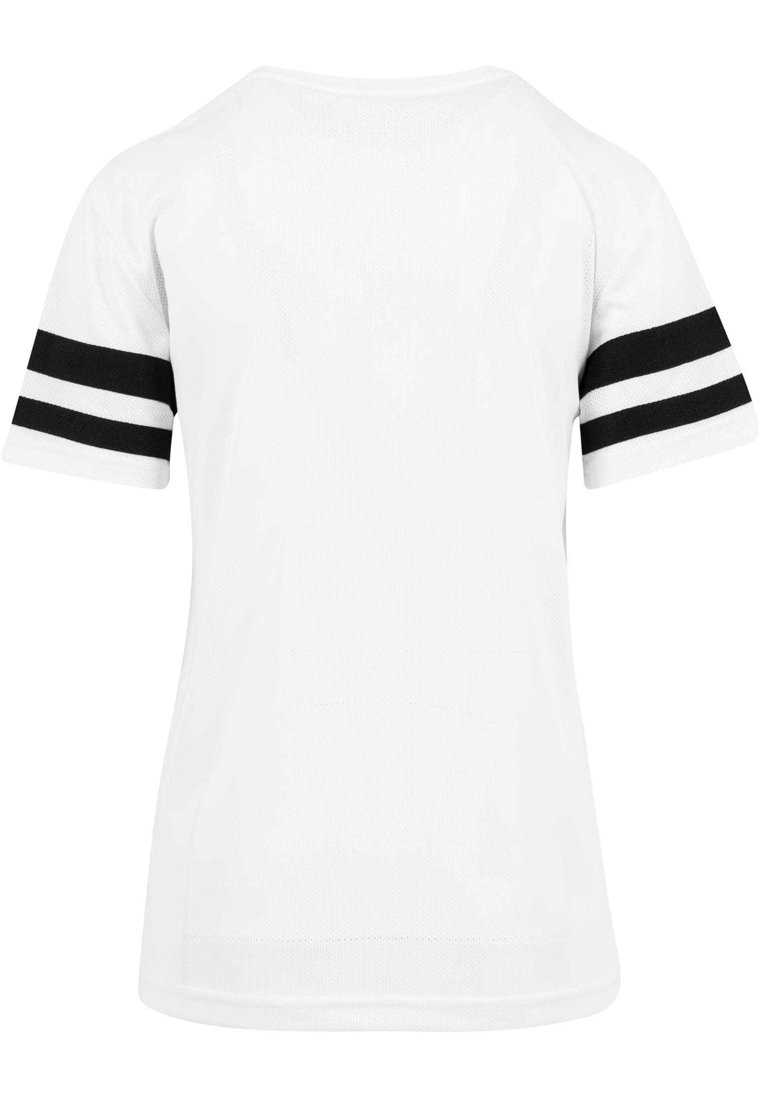 Ladies Mesh Stripe Tee wht/blk | wht/blk