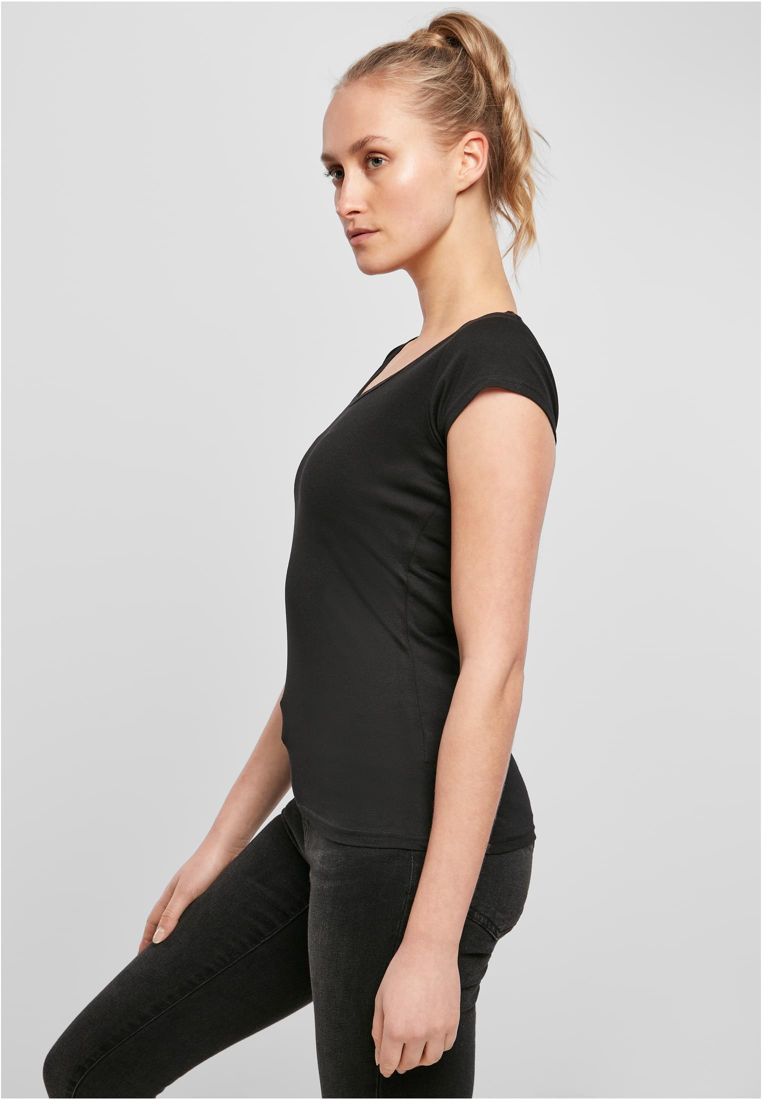 Ladies Back Cut Tee black | black