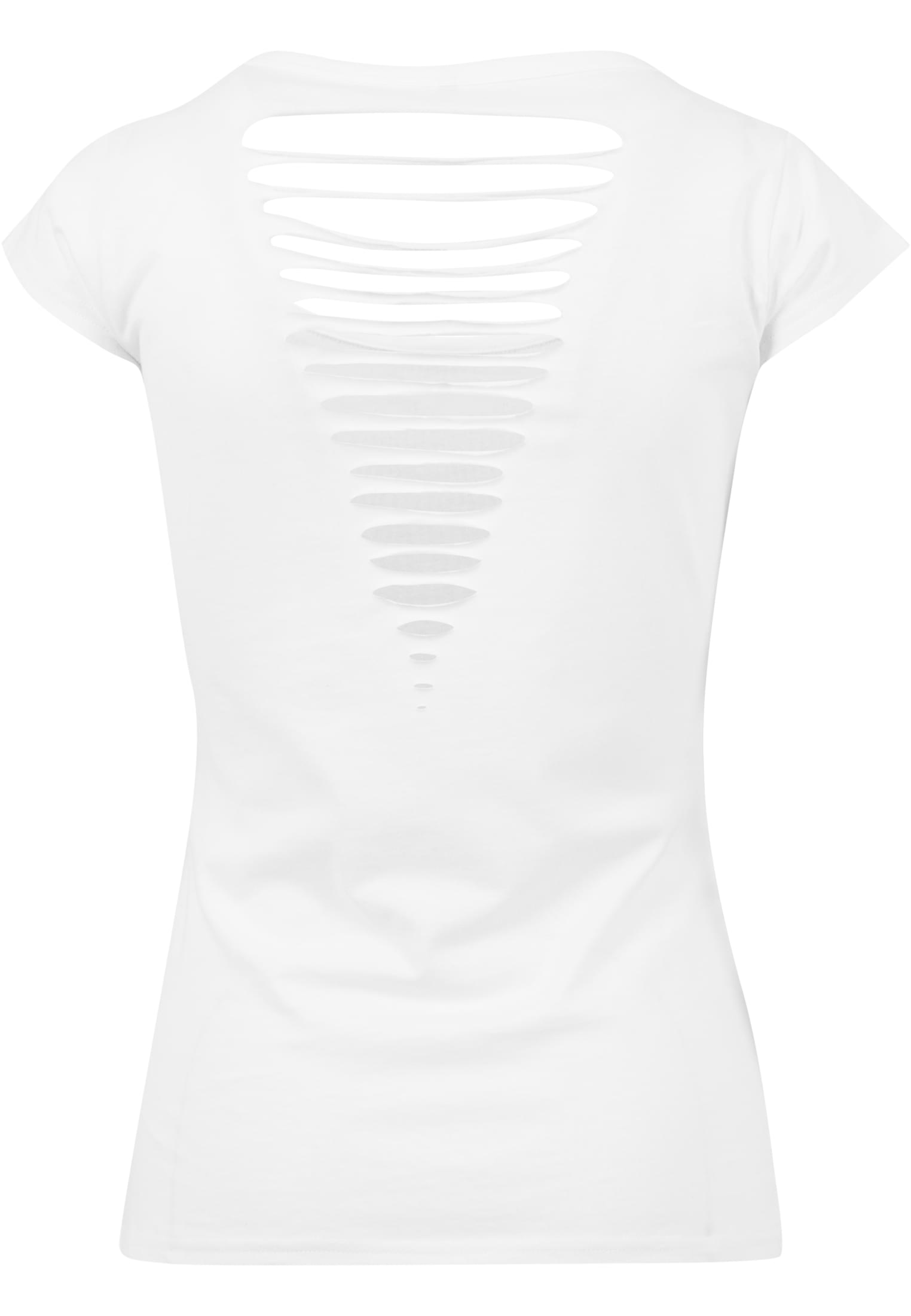 Ladies Back Cut Tee white | white