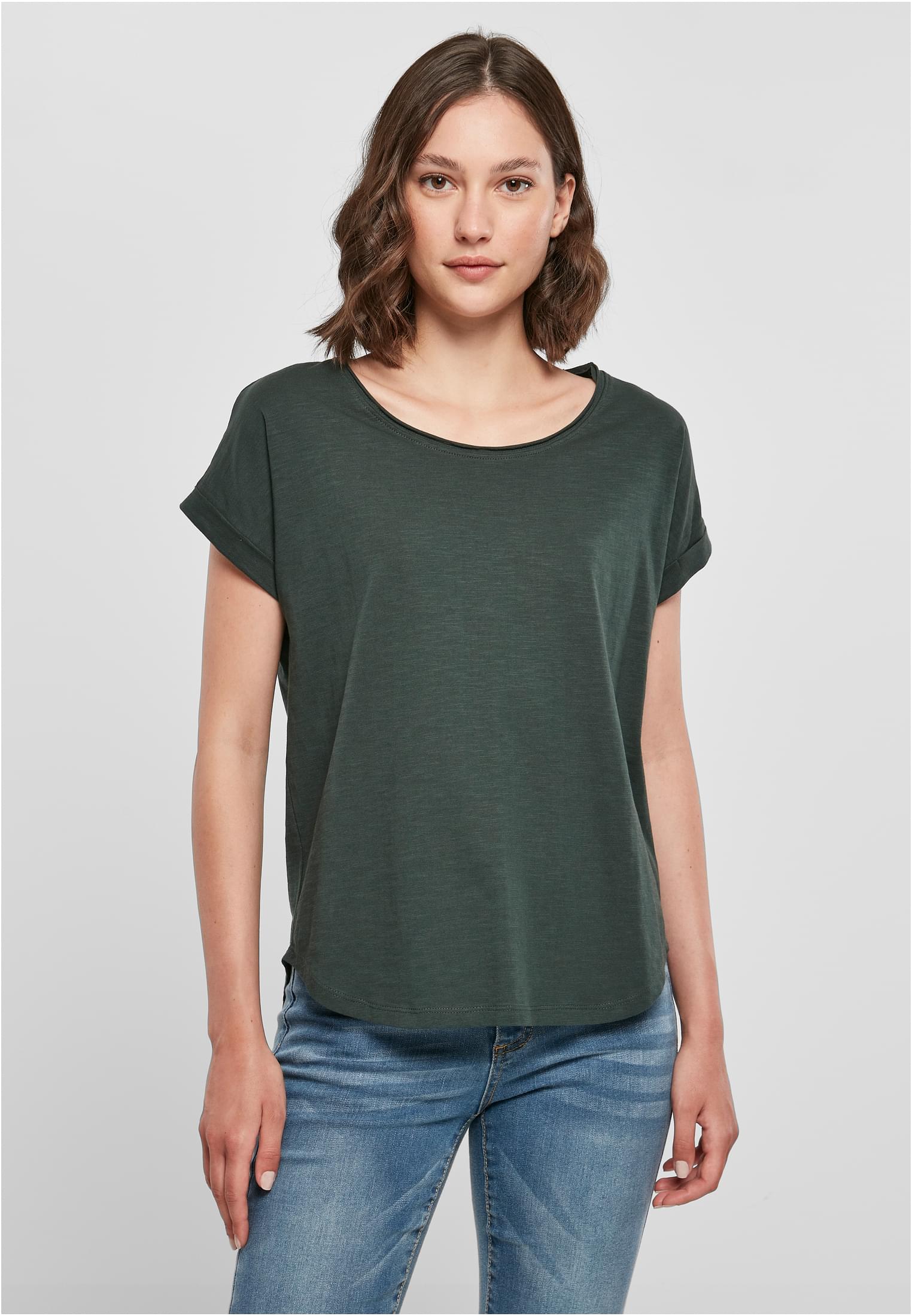 Ladies Long Slub Tee bottlegreen | bottlegreen