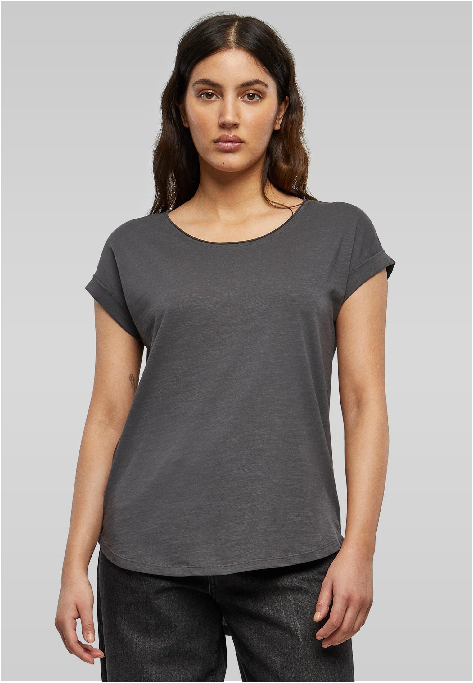 Ladies Long Slub Tee darkshadow | darkshadow