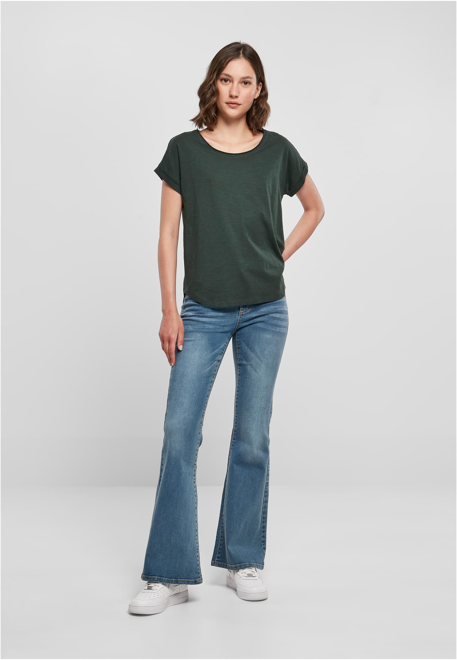 Ladies Long Slub Tee bottlegreen | bottlegreen