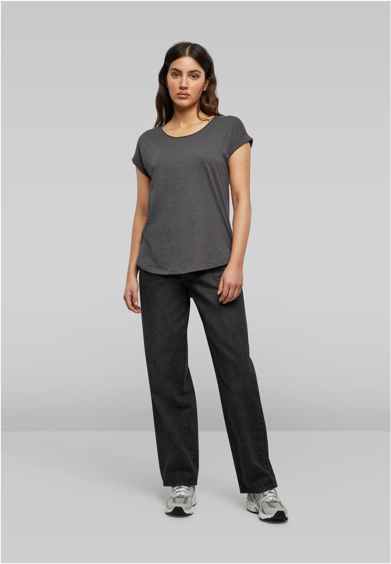 Ladies Long Slub Tee darkshadow | darkshadow