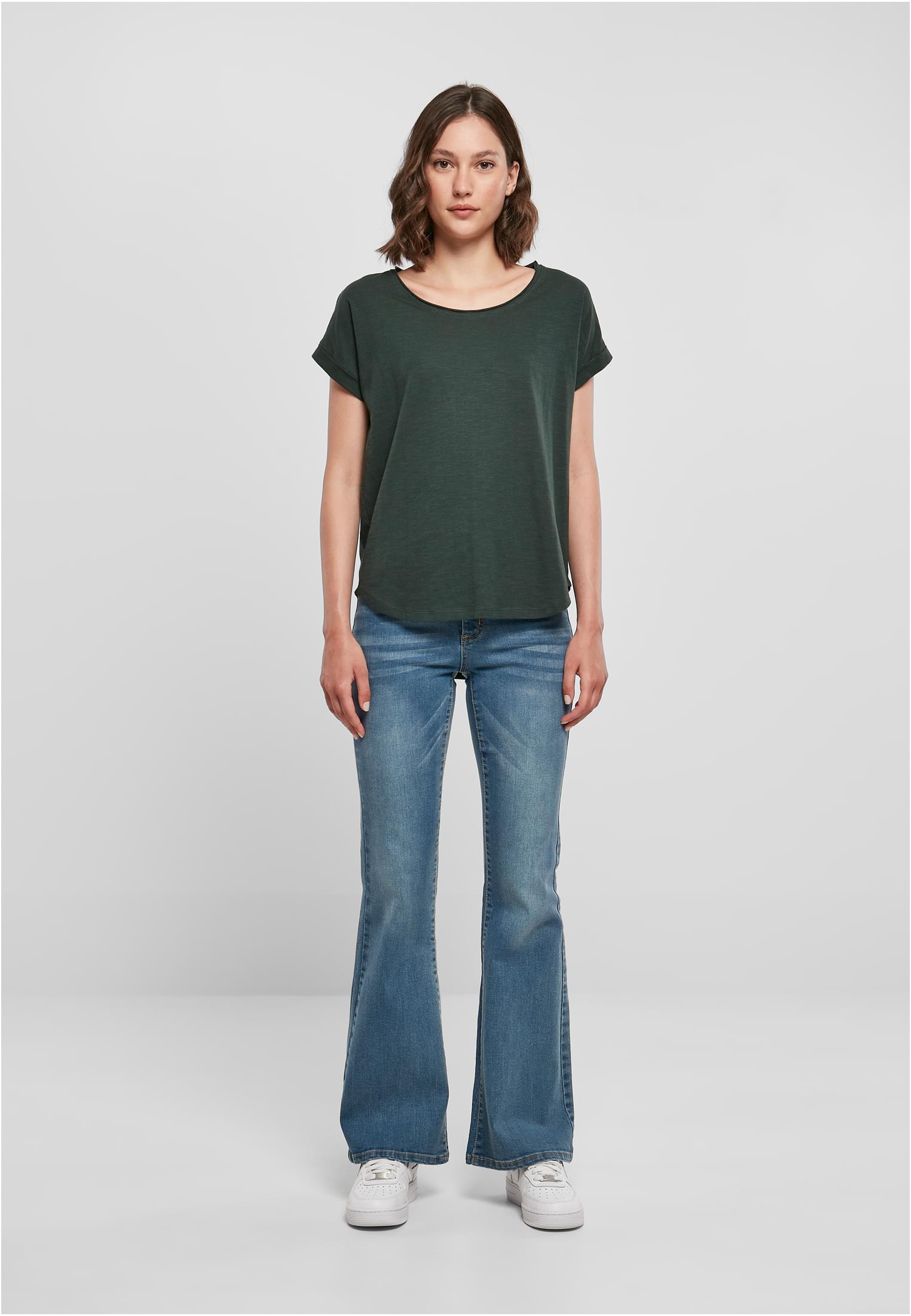 Ladies Long Slub Tee bottlegreen | bottlegreen